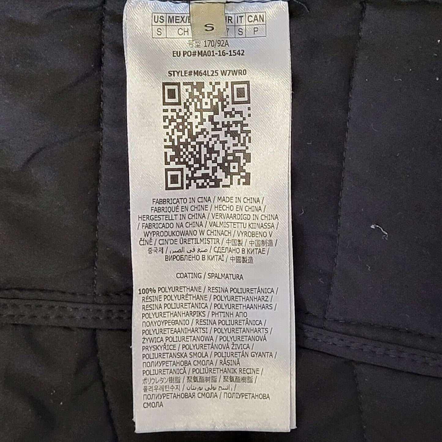 Guess Black Ribbed Slim Fit Zipped Jacket Uk Men's S Eu 46 G302