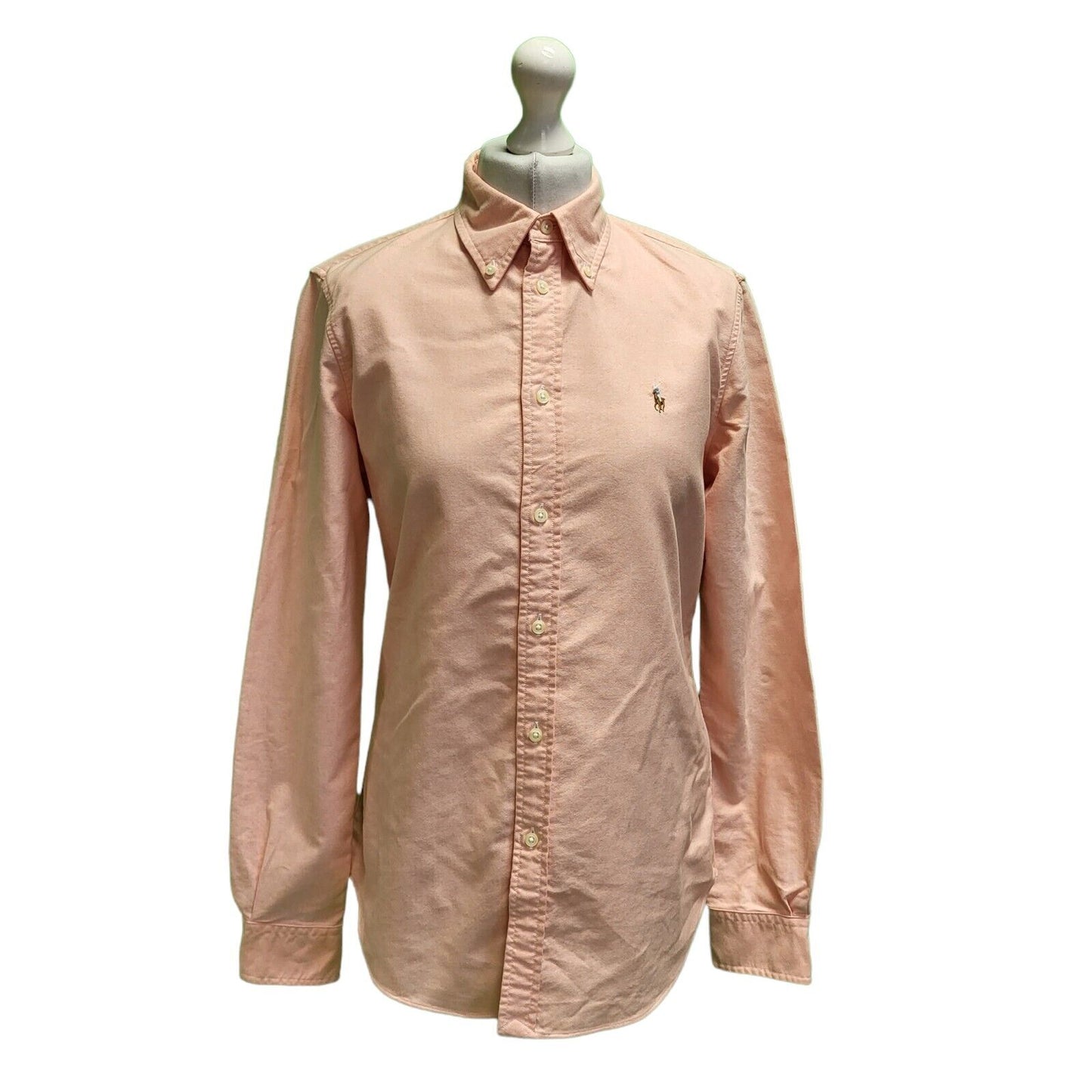 Polo Ralph Lauren Pink Long Sleeve Custom Collared Shirt Women's uk M H603