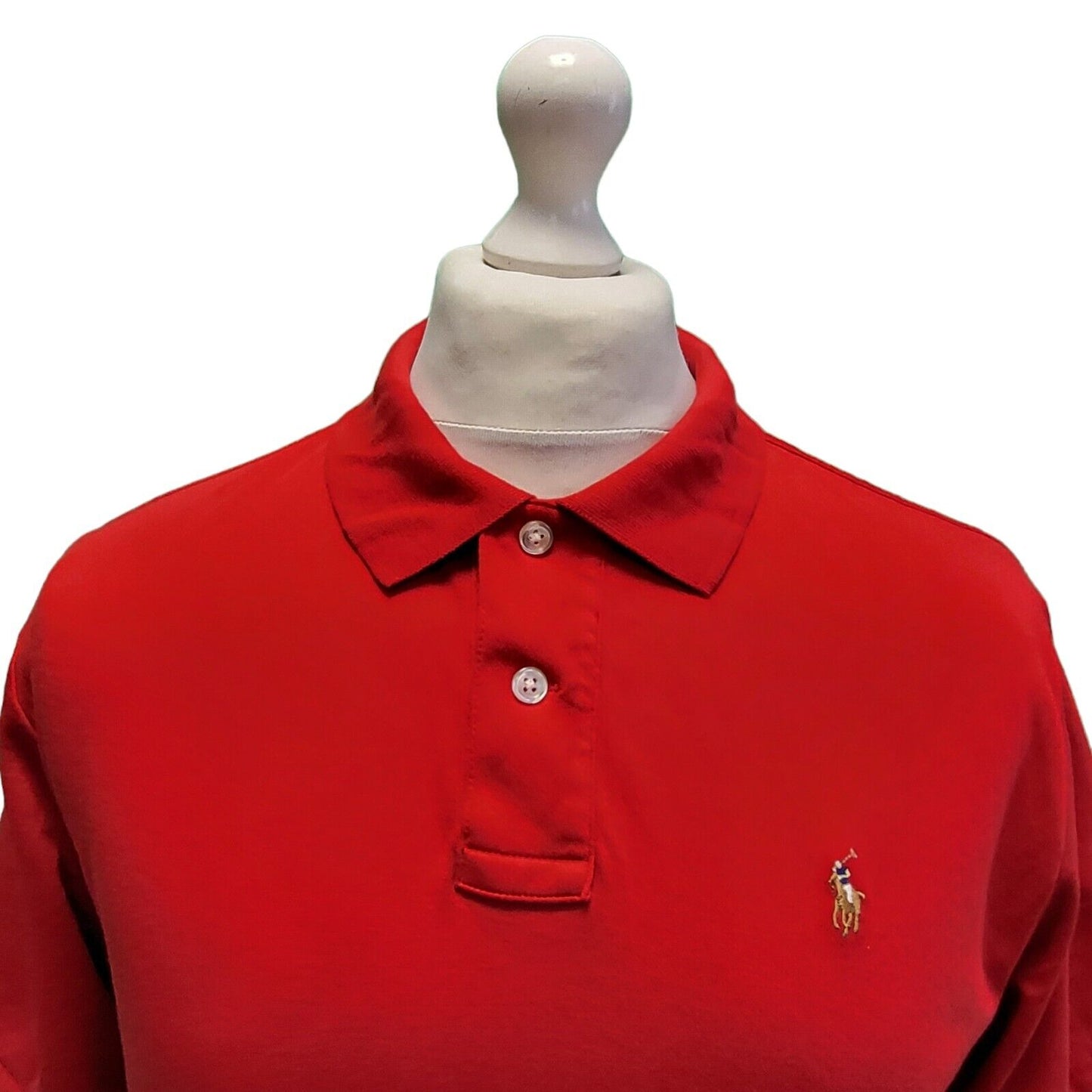 Polo Ralph Lauren Red Classic Fit S/Sleeve Polo Shirt Women's Uk XL 14 G769