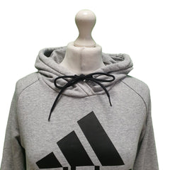 Adidas Grey Drawstring Sweatshirt Hoodie Women's UK XS 4-6 EU 34 H945