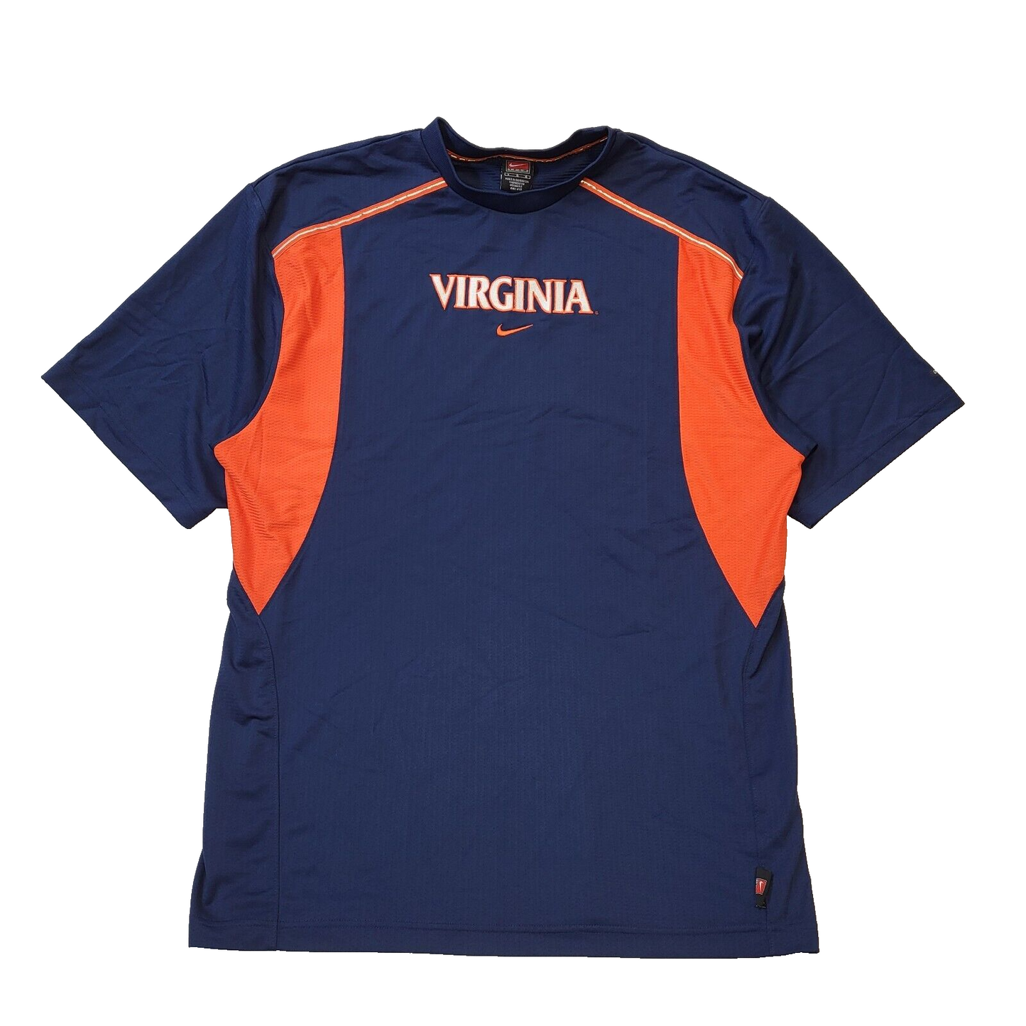 Nike Navy Blue Slim Fit Crew Neck Virginia T-Shirt Men's Uk L EU 54 H64