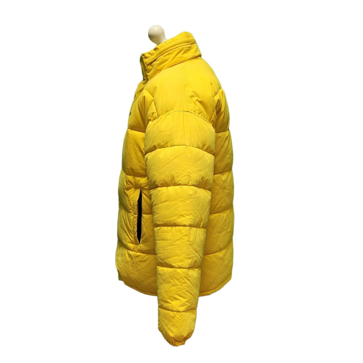 Schott Yellow Zipped Puffer Jacket UK Men's Medium H922