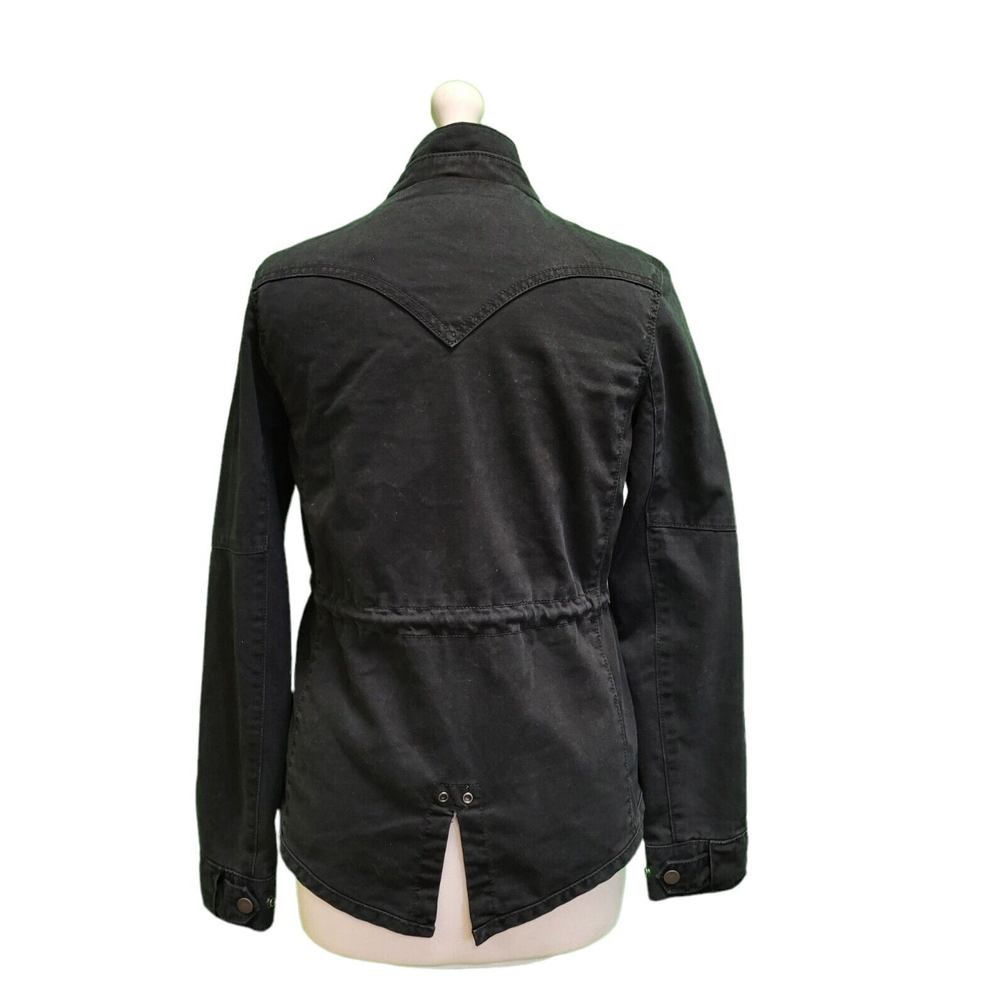 Levi's Black Zip & Snap Cotton Jacket UK Women's Small H722