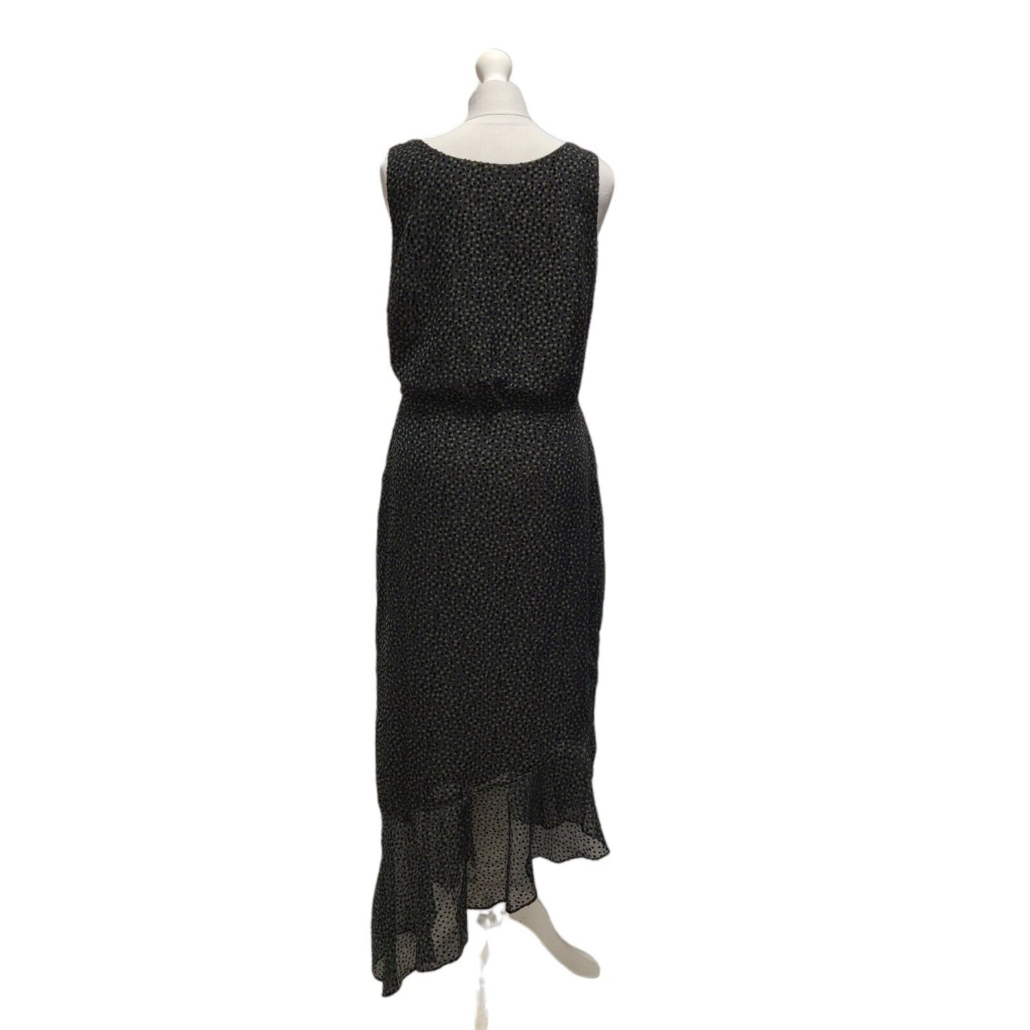 Phase Eight Black Green Dotty Maxi Evening Formal Dress Women's UK 12 BNWT BB402