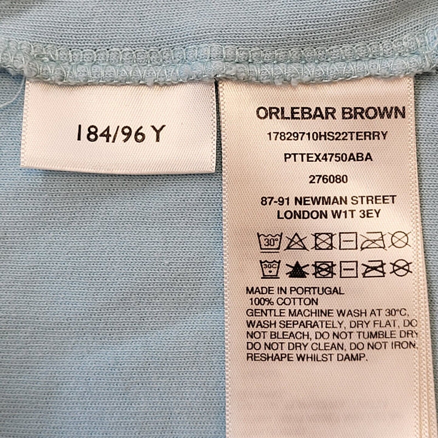 Orlebar Brown Turquoise Short Sleeve Polo Shirt UK Women's S Eu 36 G263