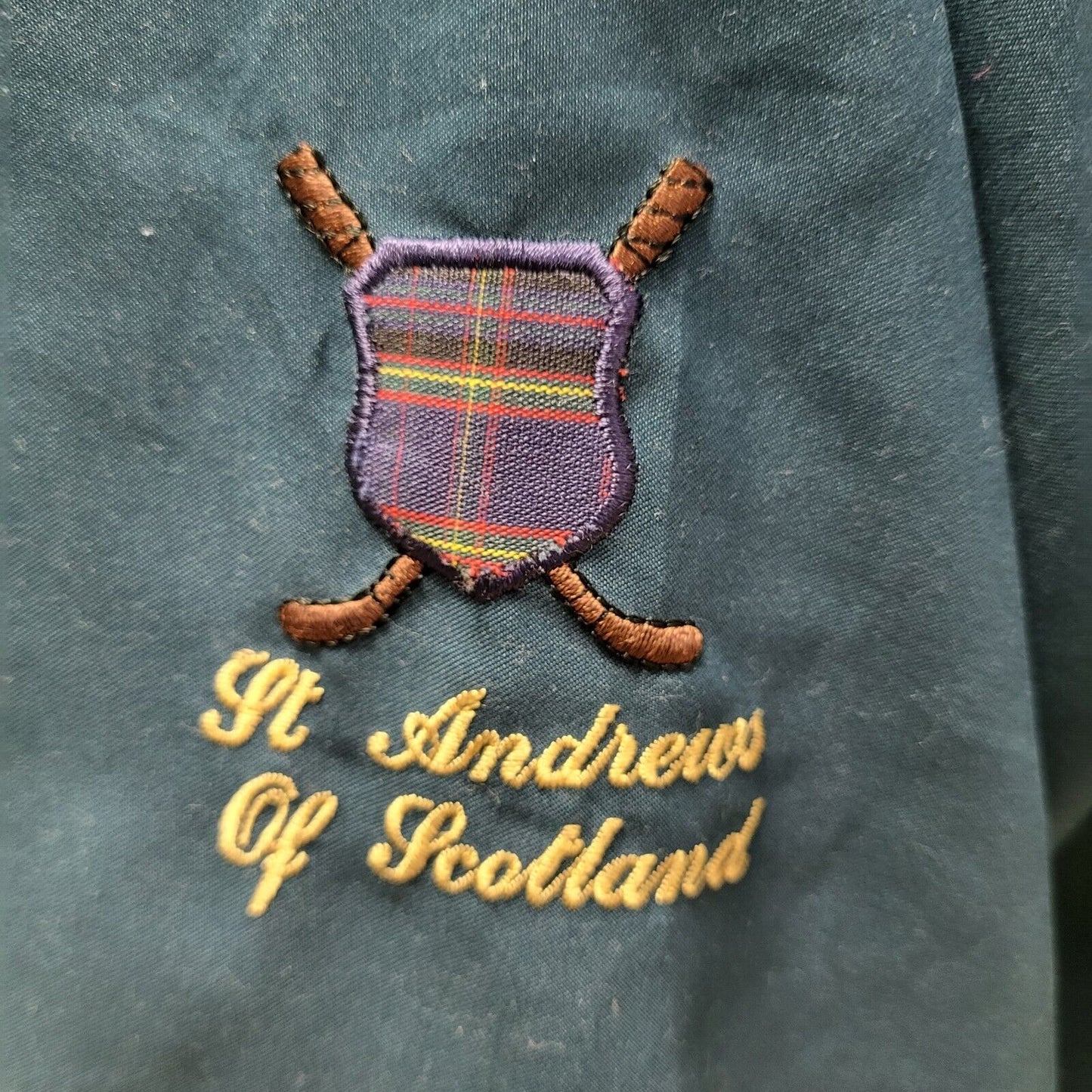 Vintage St Andrew's Of Scotland Golf Green Zipped Jacket Men's UK Medium H917