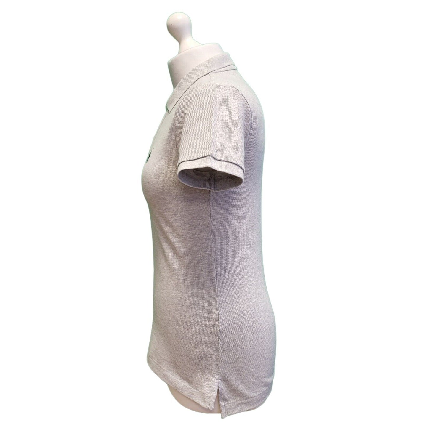 Polo Ralph Lauren Grey Skinny Fit Short Sleeve Polo Shirt Women's Uk S 8 H129