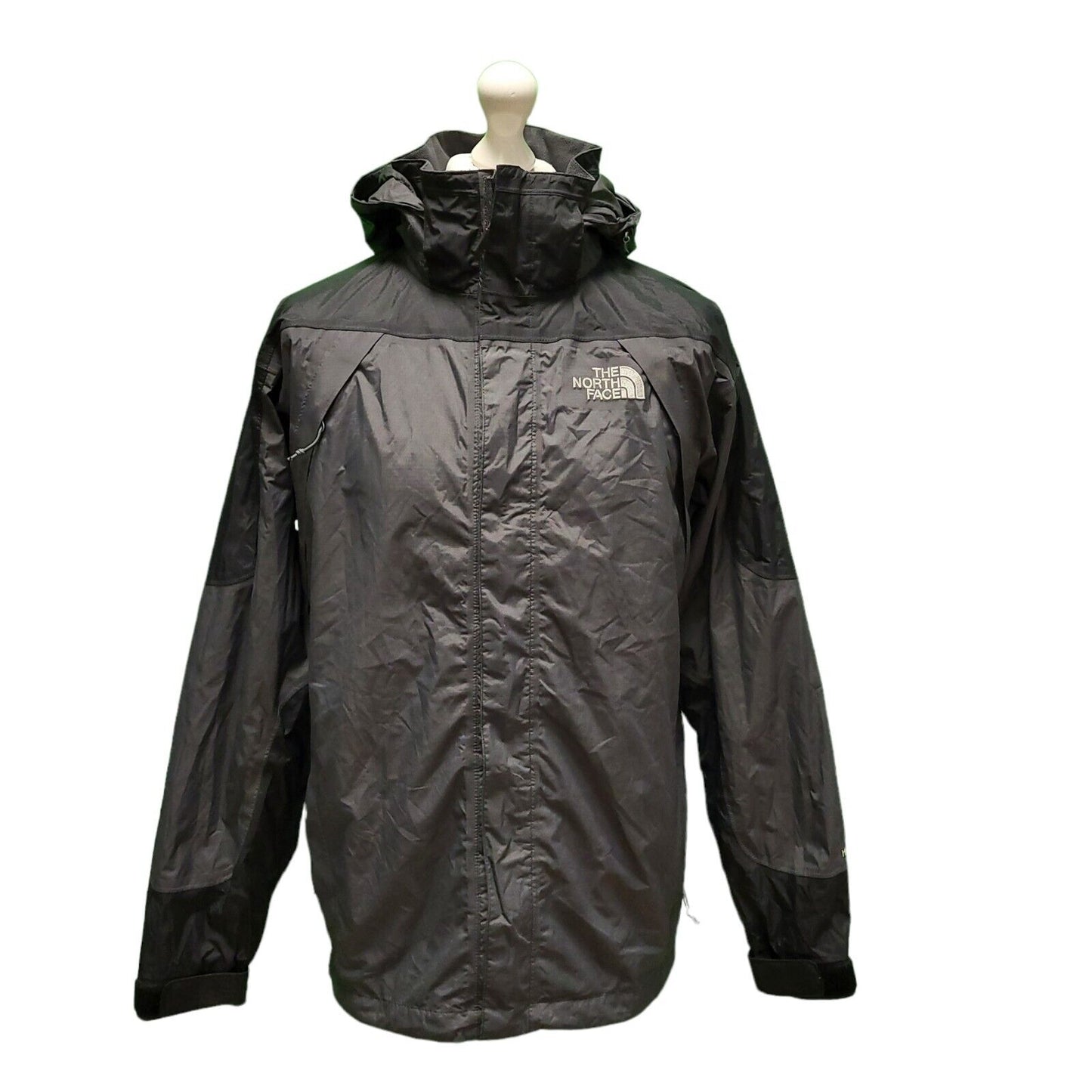 The North Face Black Grey Lightweight Hooded Jacket Men's UK S H959