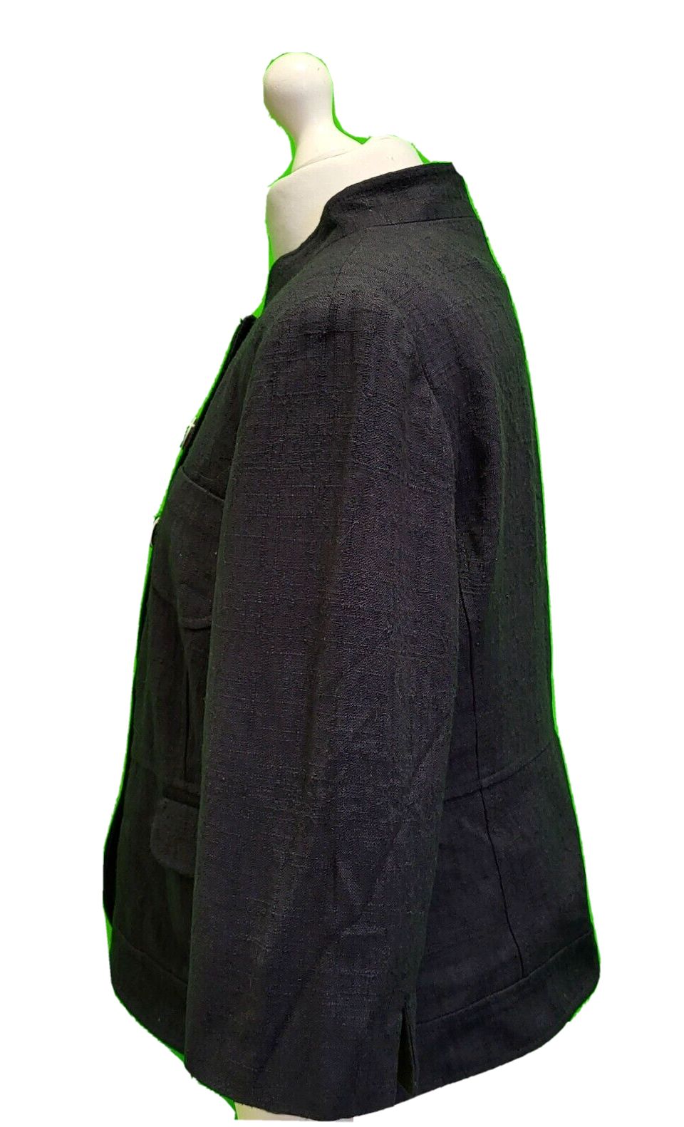 Principles Petite Black Button Long Sleeve Jacket UK Women's 16 H691