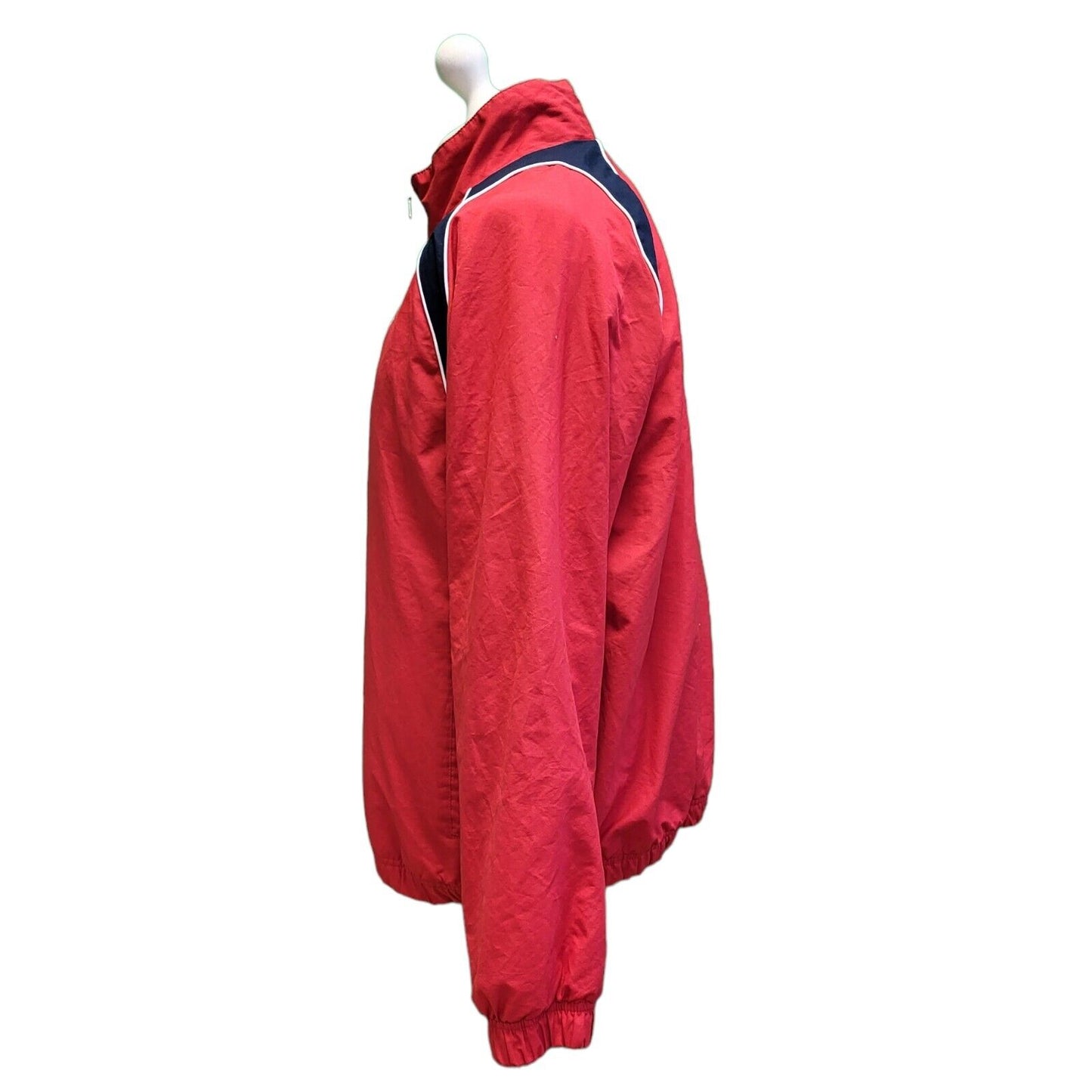 Nike Red Blue Zipped Over-sized Sport Jacket Men's uk L eu 54 H273