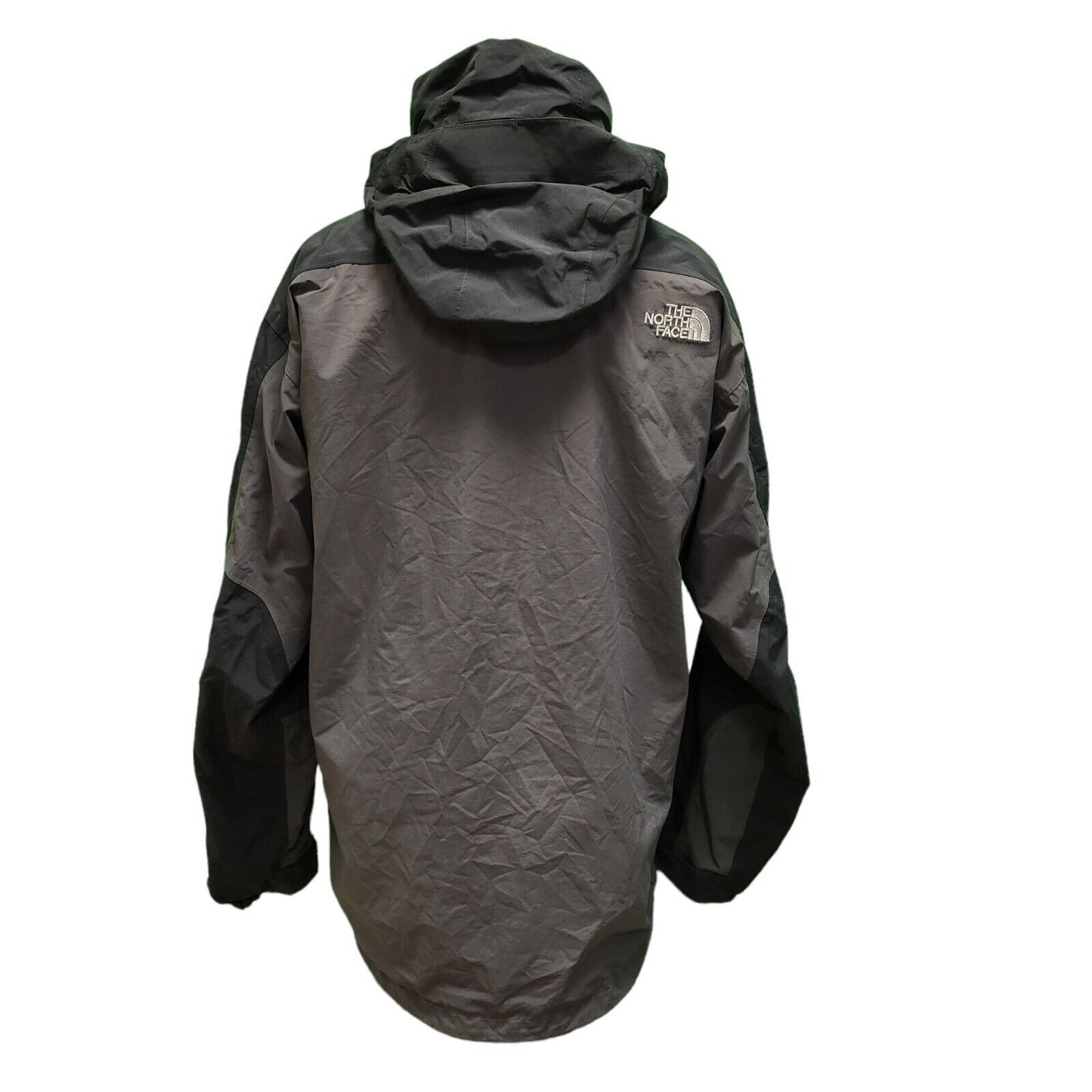 The North Face Hyvent Black Grey Lightweight Hooded Jacket Men's UK S H960