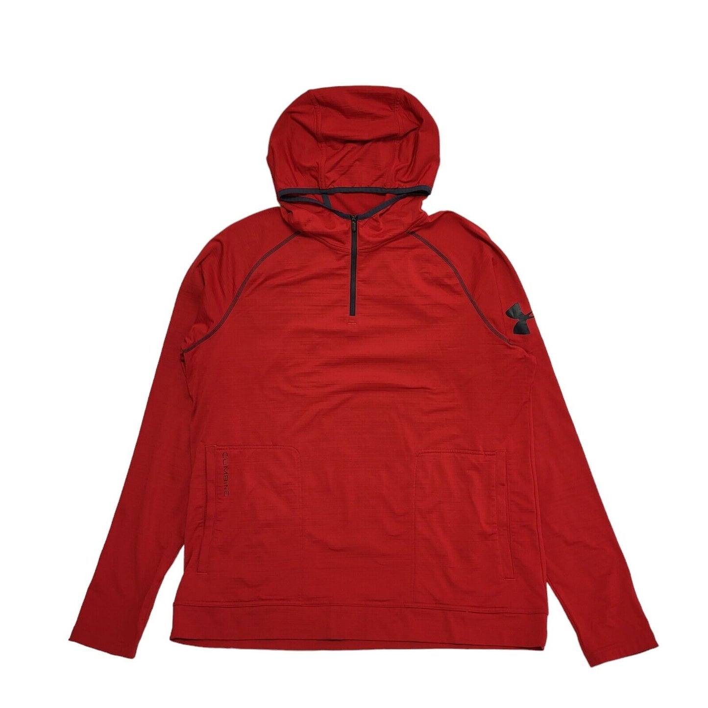 Under Armour Red Long Sleeve Zip Casual Sweatshirt Hoodie Men's UK XL EU 56 H588