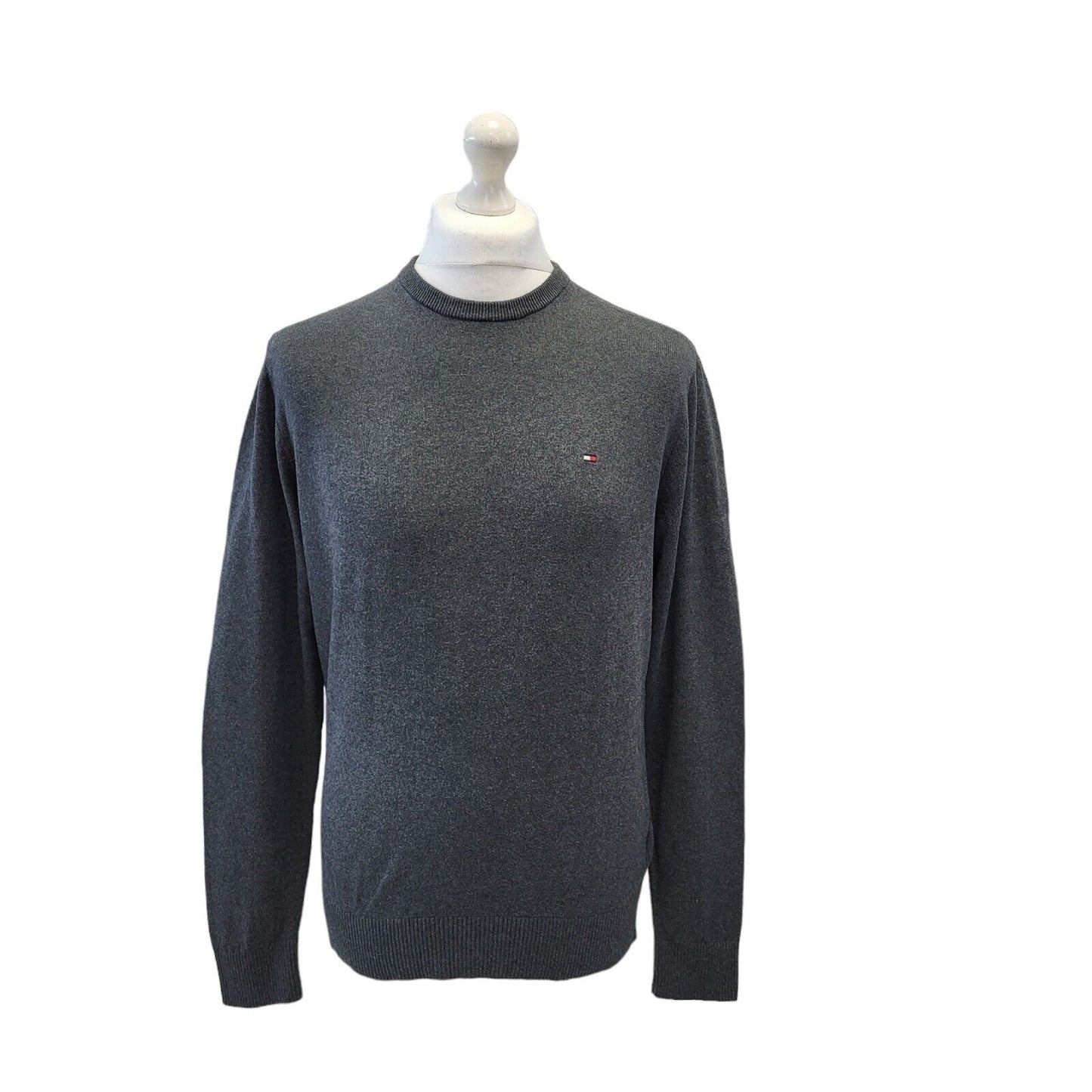 Tommy Hilfiger Grey Crew Neck L/Sleeve Men's Jumper Uk M G937