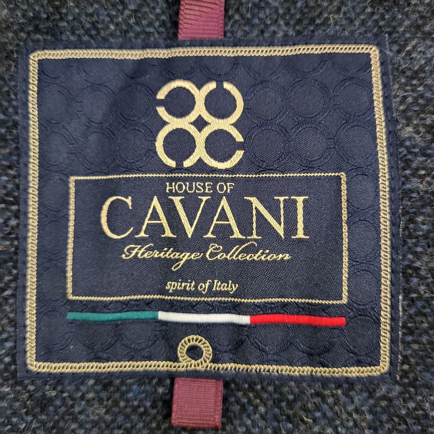Cavani Blue Wool Tweed Slim Fit Collared Suit Blazer Jacket uk Men's L H726