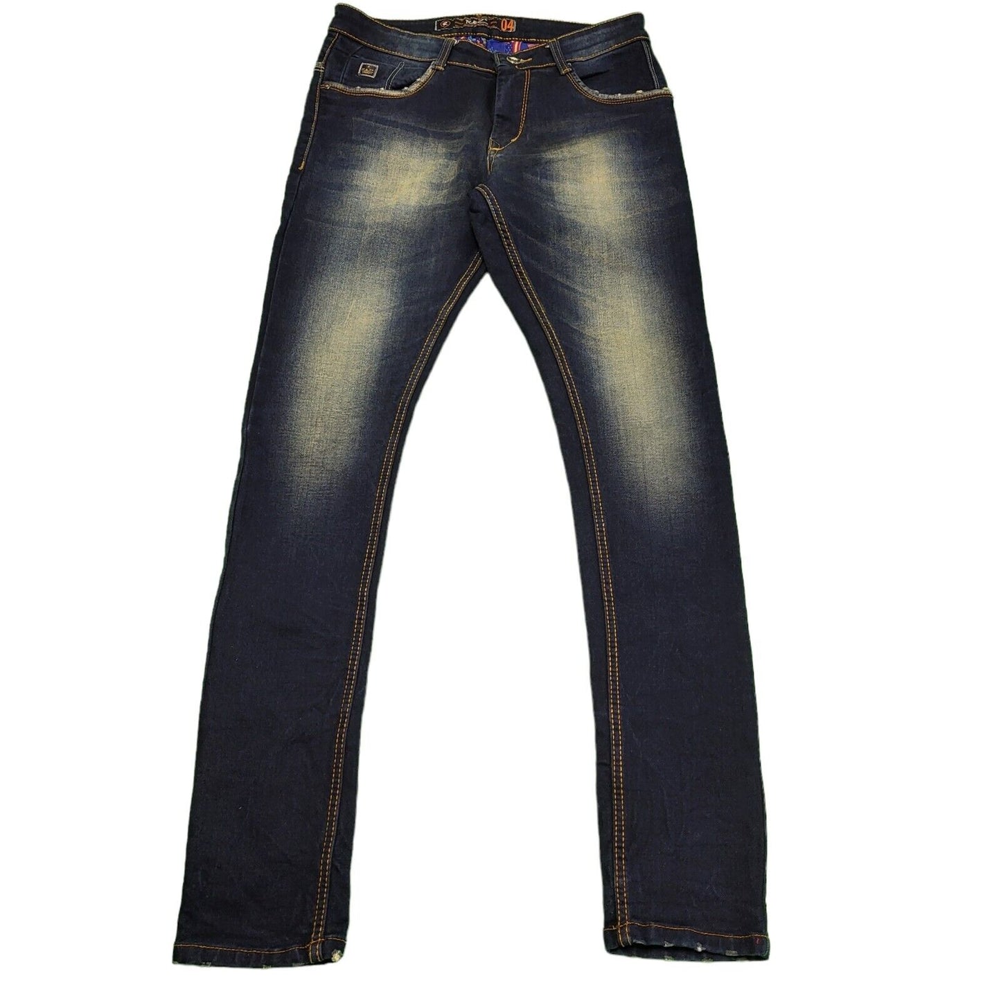 R & Z Faded Blue Skinny Stretch Denim Jeans Women's uk 16 W34 L34 H654