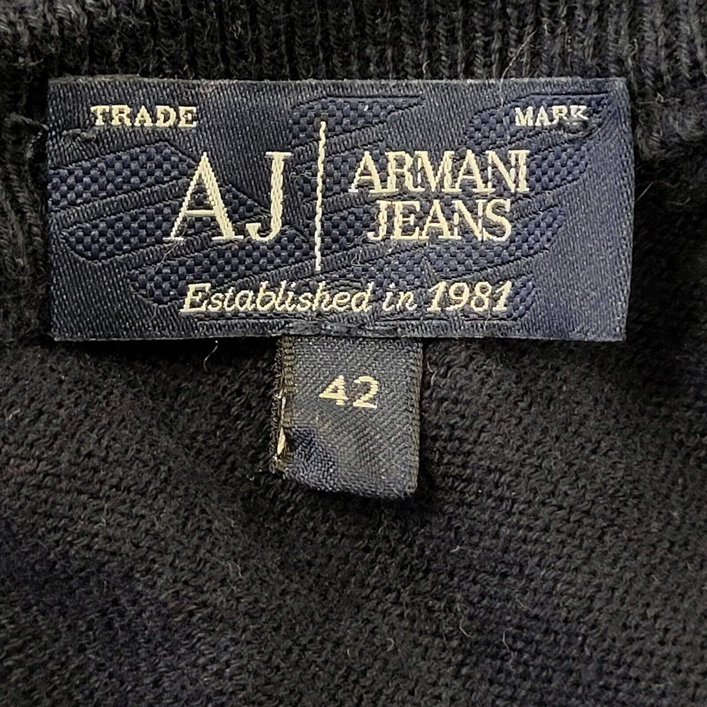 Armani Jeans Navy Blue Round Neck Button Cardigan Women's Uk S 8 H607
