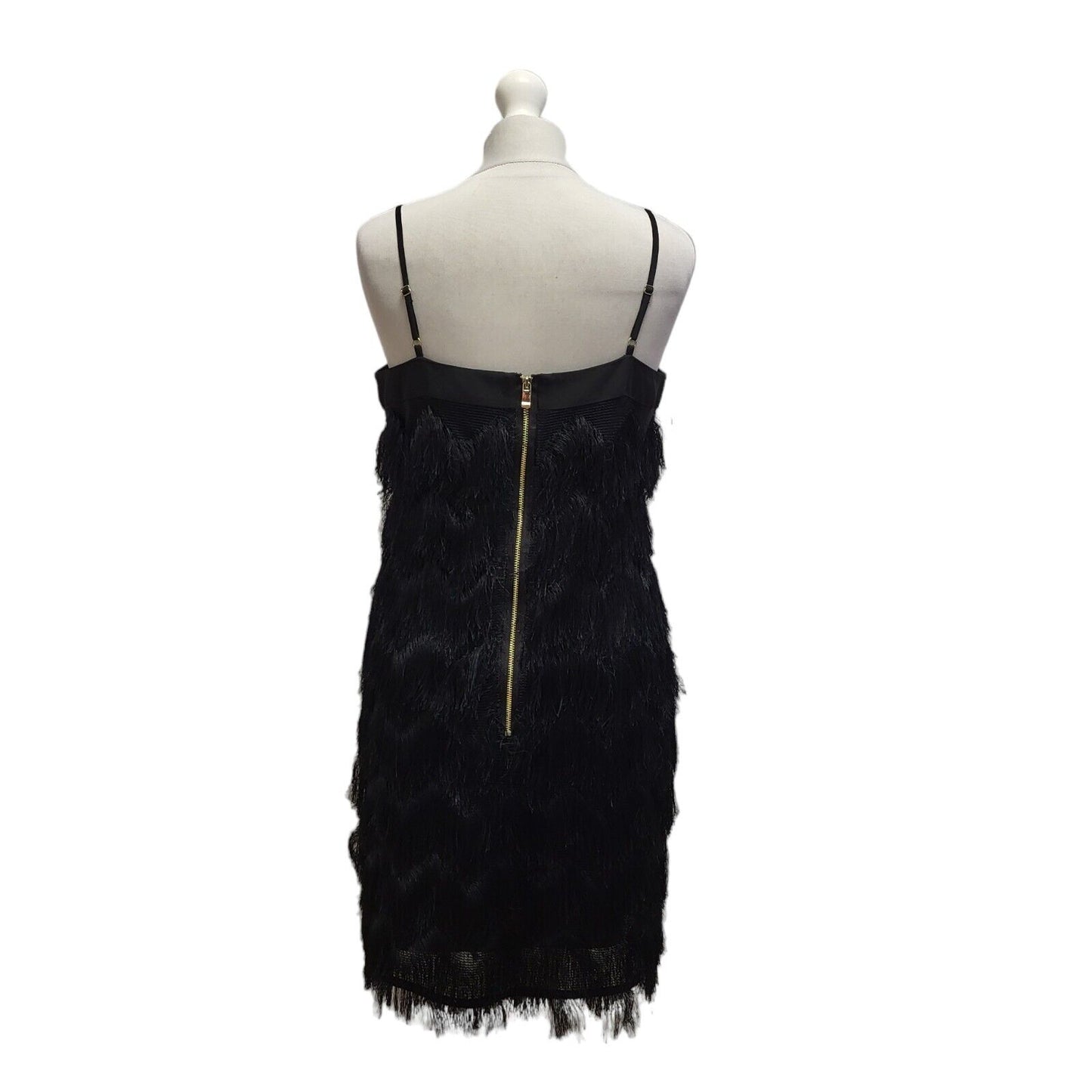 River Island Black Sleeveless Ethnic Artizan Dress UK Women's 12 Bnwt BB351