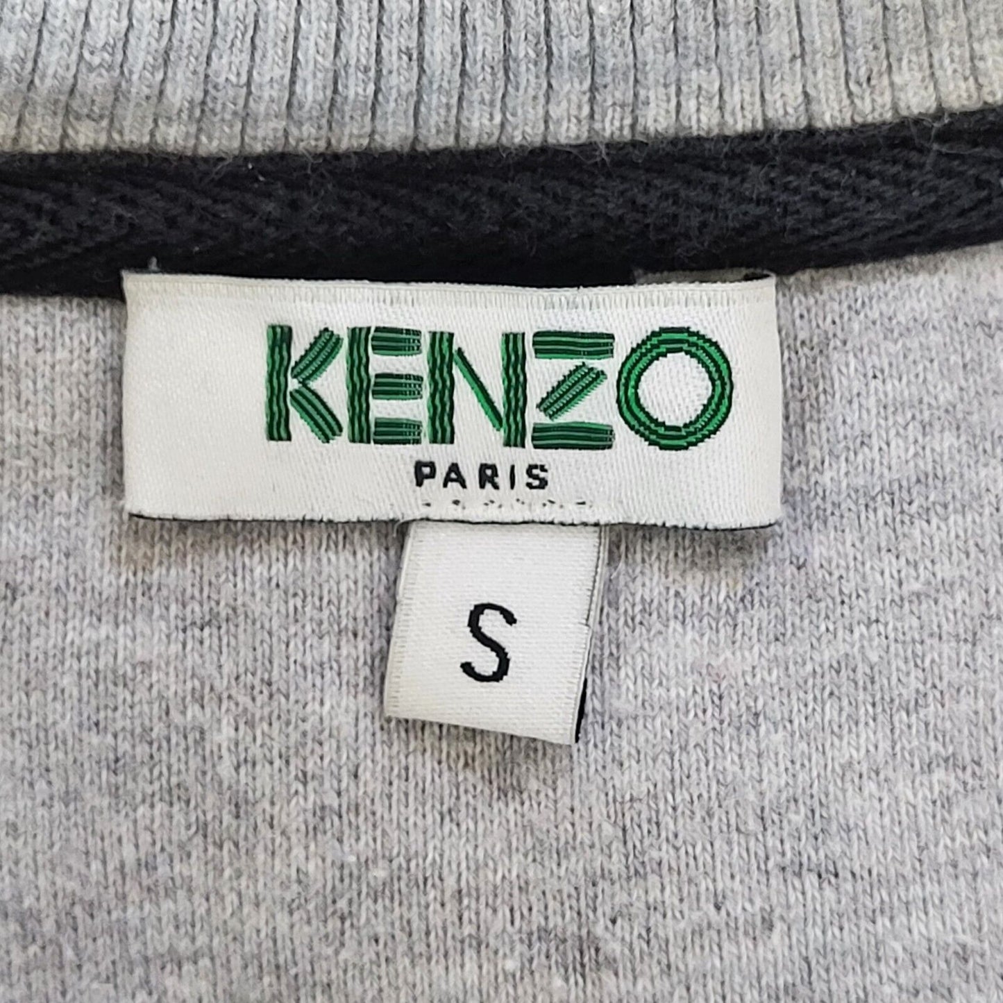 Kenzo Y2K Sweatshirt Crew Neck Tiger Print Grey Mens UK S EU 48 G143