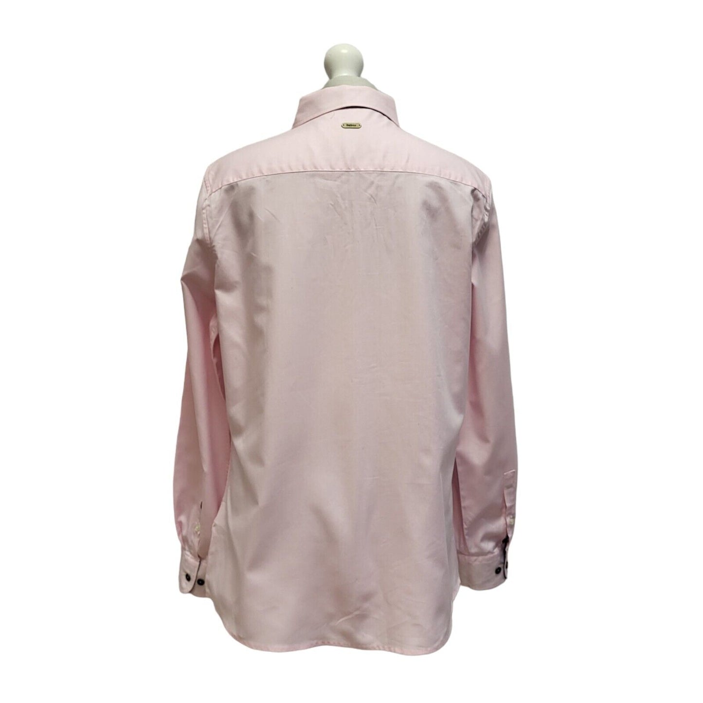 Barbour Pink Solid Long Sleeve Shirt Uk Women's Size 14 BB391