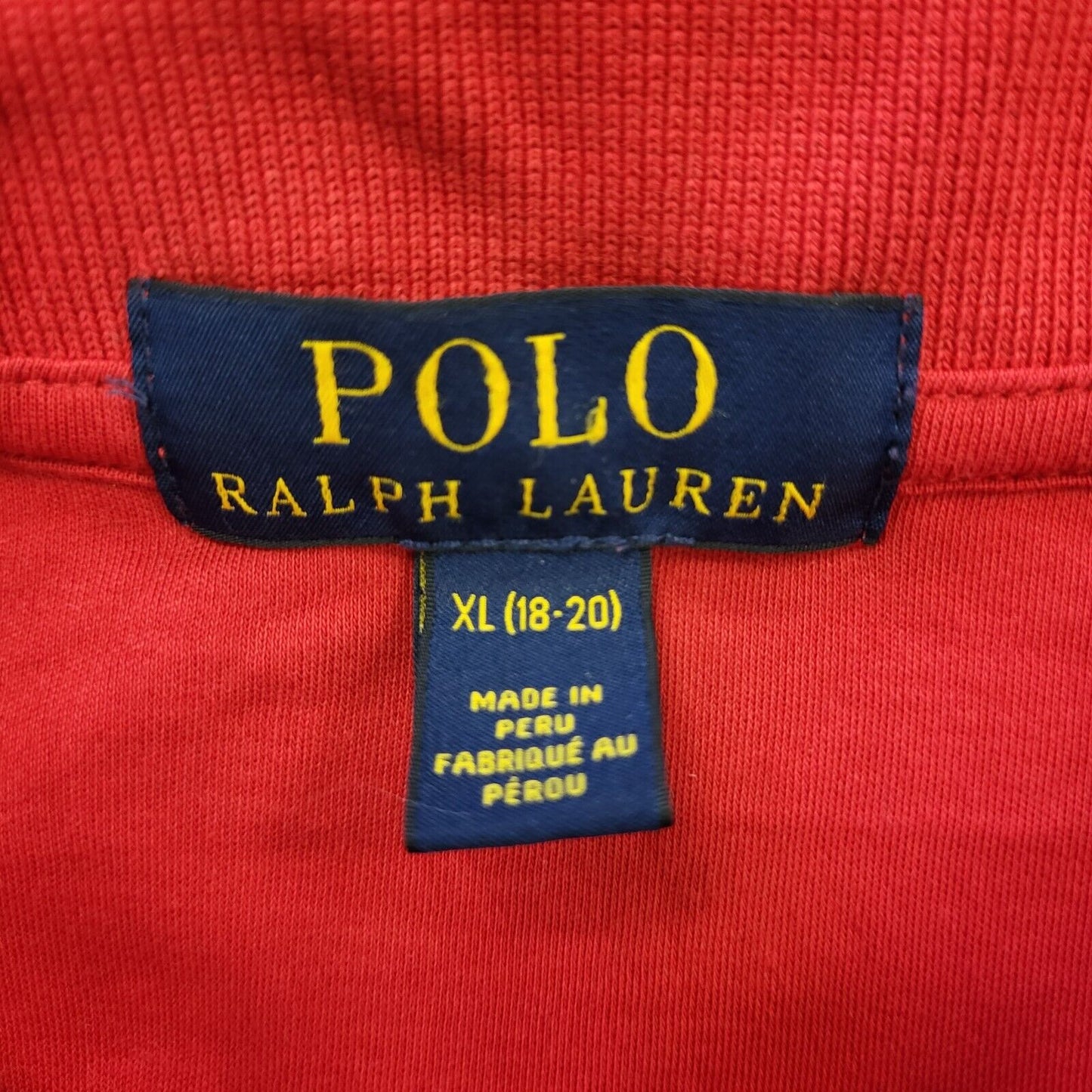 Polo Ralph Lauren Red Classic Fit S/Sleeve Polo Shirt Women's Uk XL 14 G769