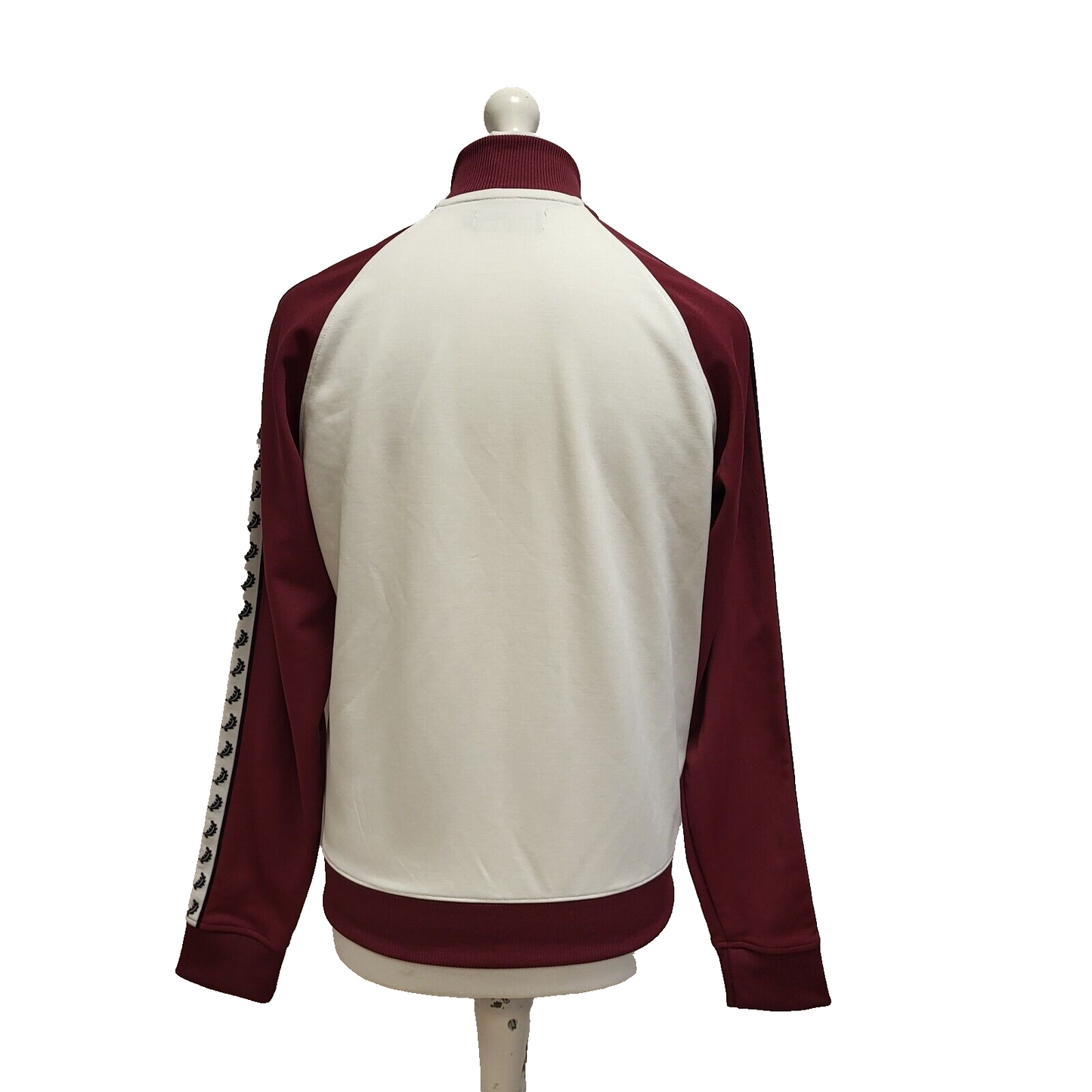 Fred Perry Red White Zip Sports Tracksuit Top Jacket Uk Men's M BB398