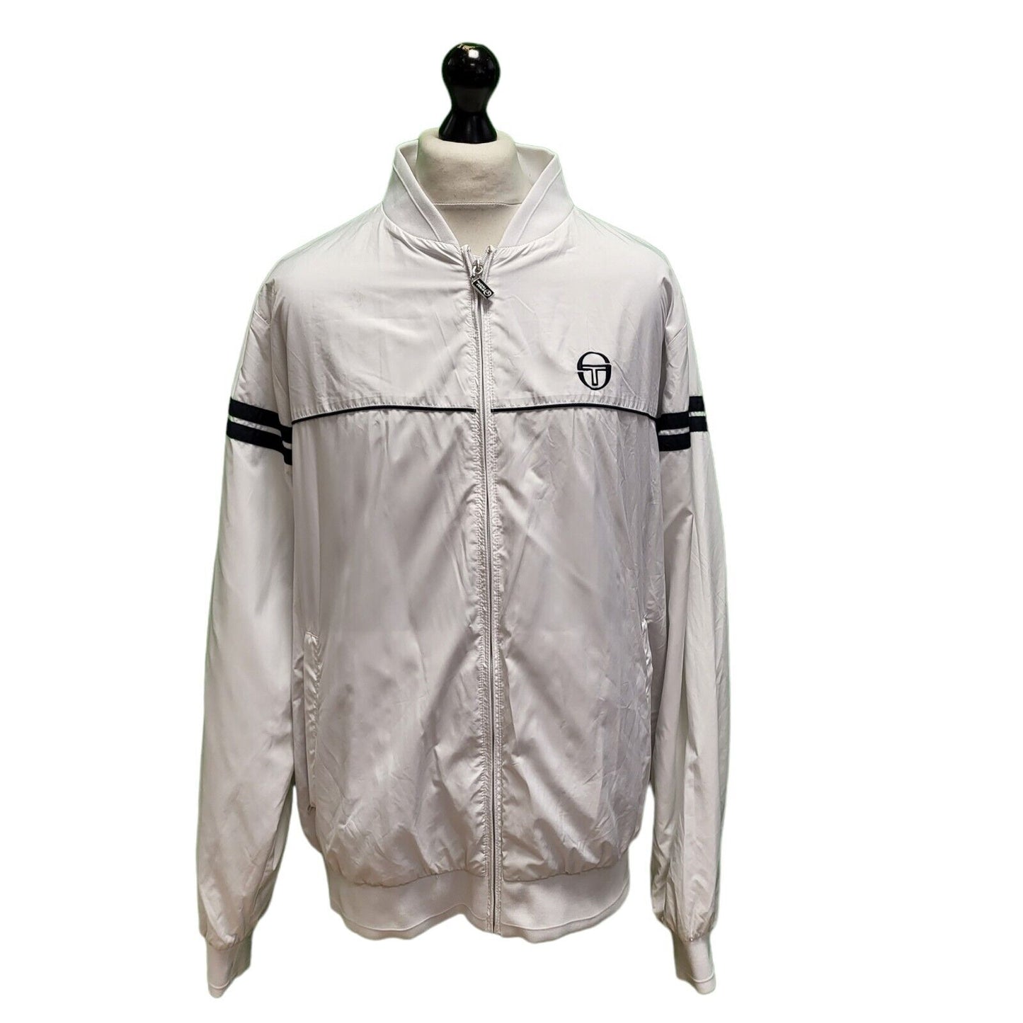 Nike White Black L/Sleeve Sports Lightweight Jacket UK Men's XL H927