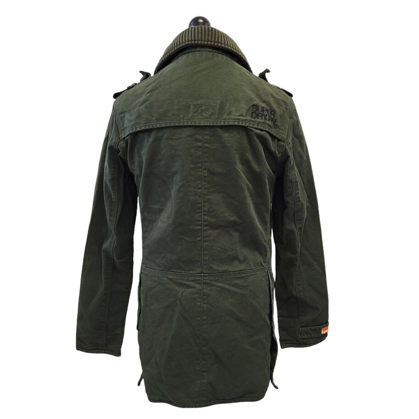 Superdry Double Black Label Green Hooded Jacket Uk Men's Medium G709