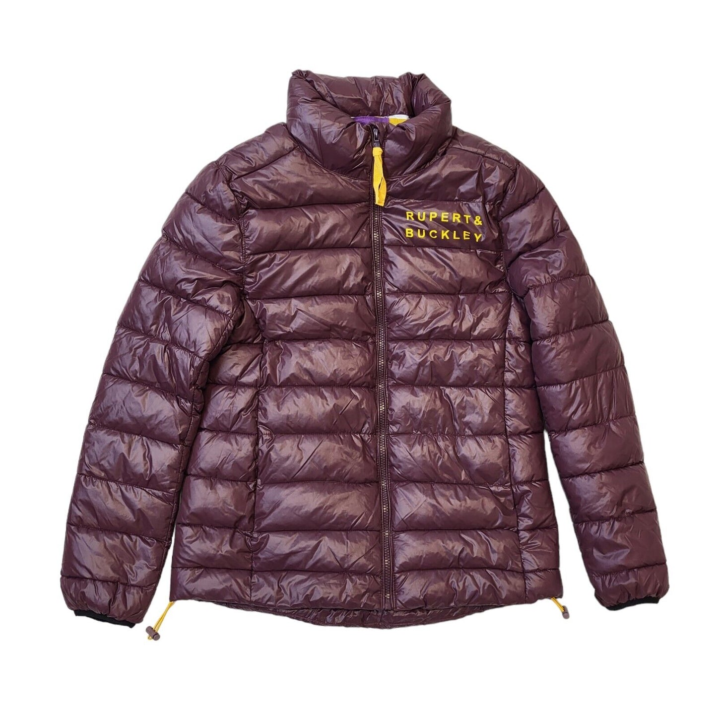 Rupert & Buckly Purple Quilted Puffer High Neck Coat BNWT UK 12 EU 40 G169