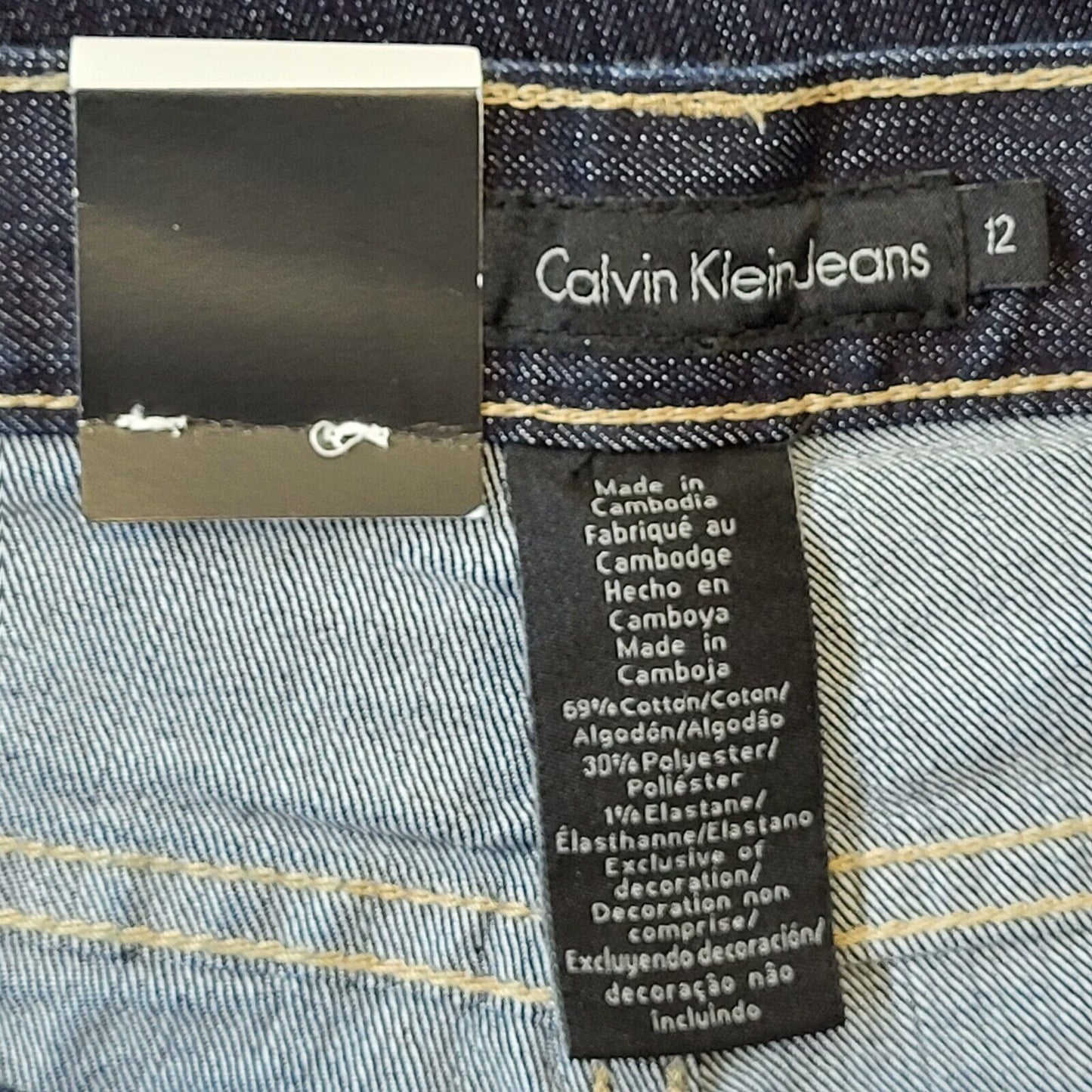 Calvin Klein Dark Blue Skinny Denim Jeans UK Women's 12 W30 L31 Bnwt G210