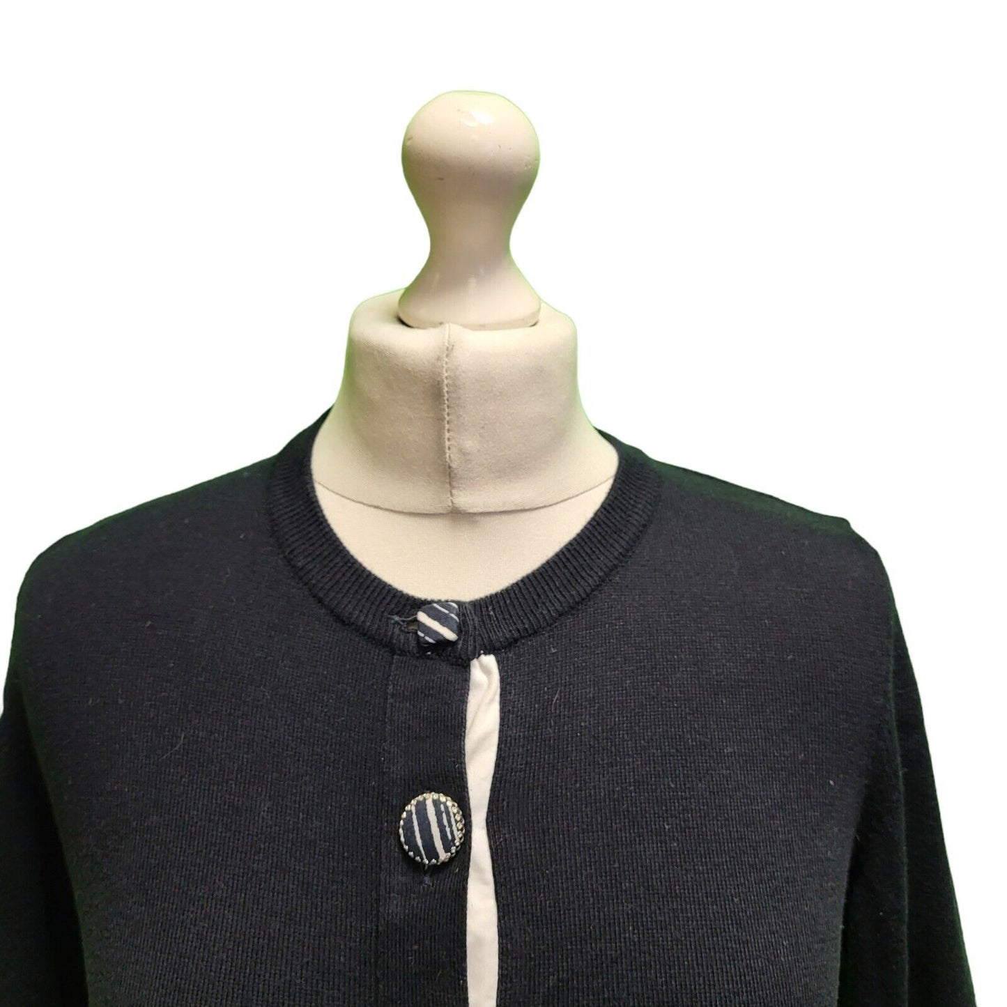 Armani Jeans Navy Blue Round Neck Button Cardigan Women's Uk S 8 H607