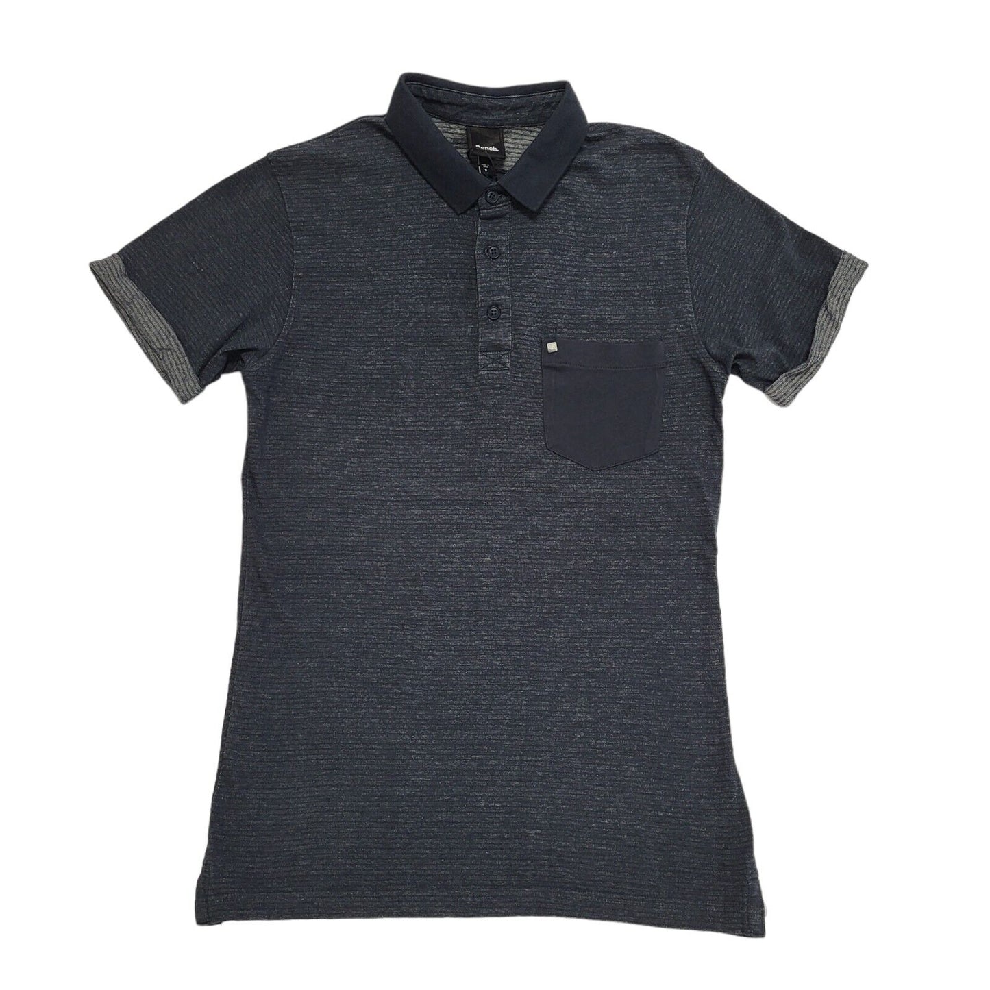 Bench Blue Slim Fit Stretch Cotton Polo T-Shirt Men's BNWT UK S EU 46 H373