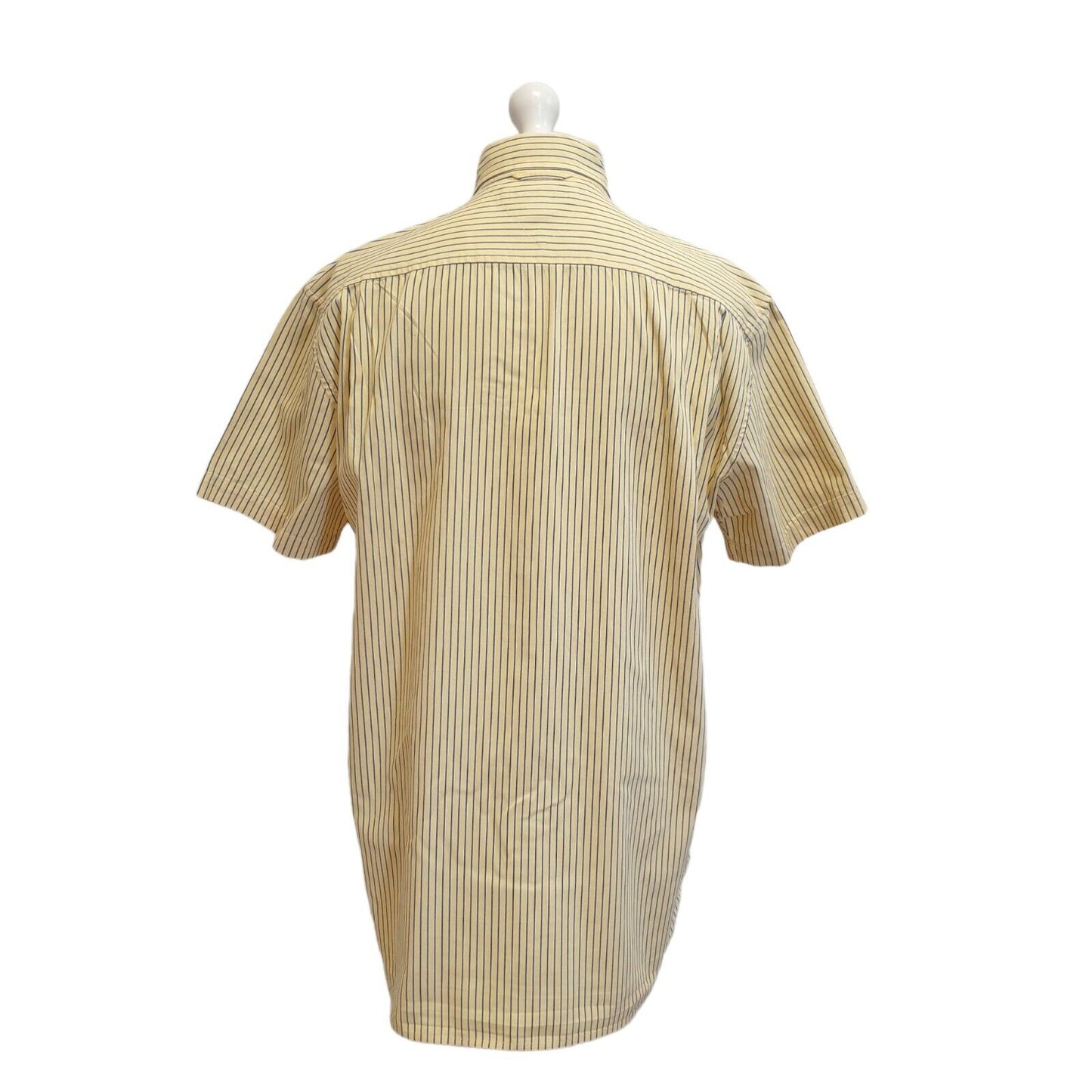 Tommy Hilfiger Yellow Blue Striped Short Sleeve Shirt Uk Men's L Eu 54 G83