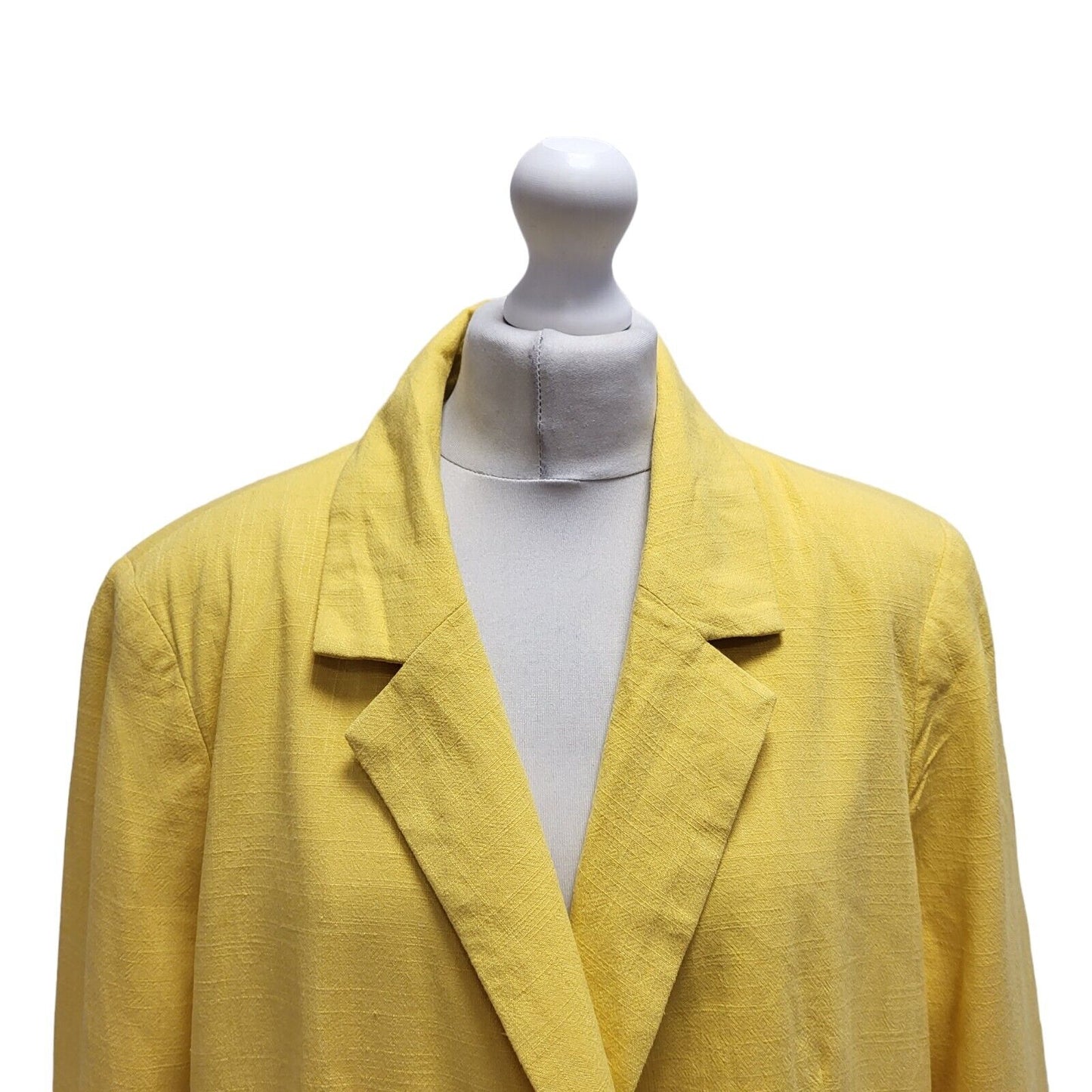 River Island Yellow Button Viscose Formal/Casual Blazer UK Women's 18 Bnwt BB316