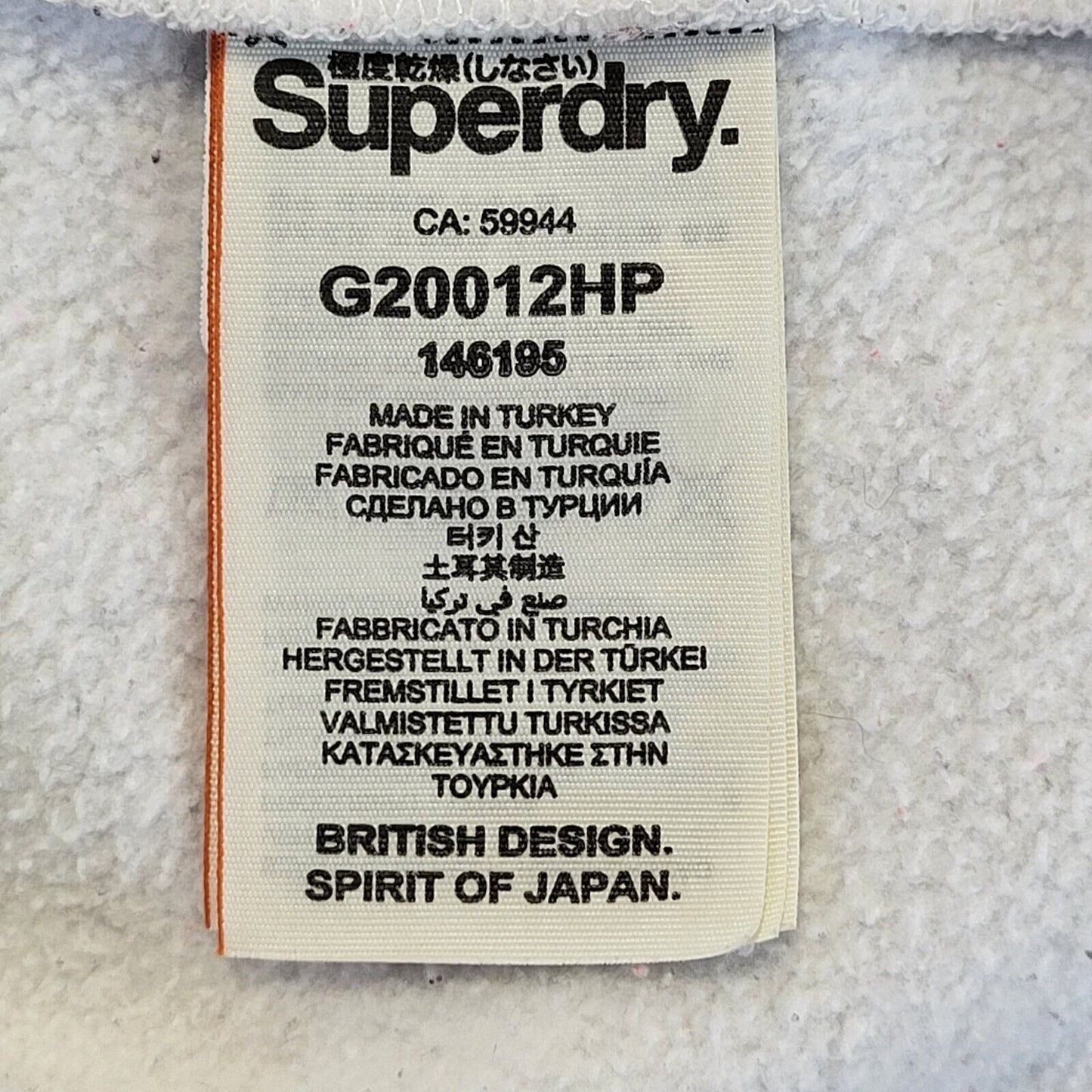 Superdry Grey Pullover Sweatshirt Hoodie Uk Women's L Eu 40 G243