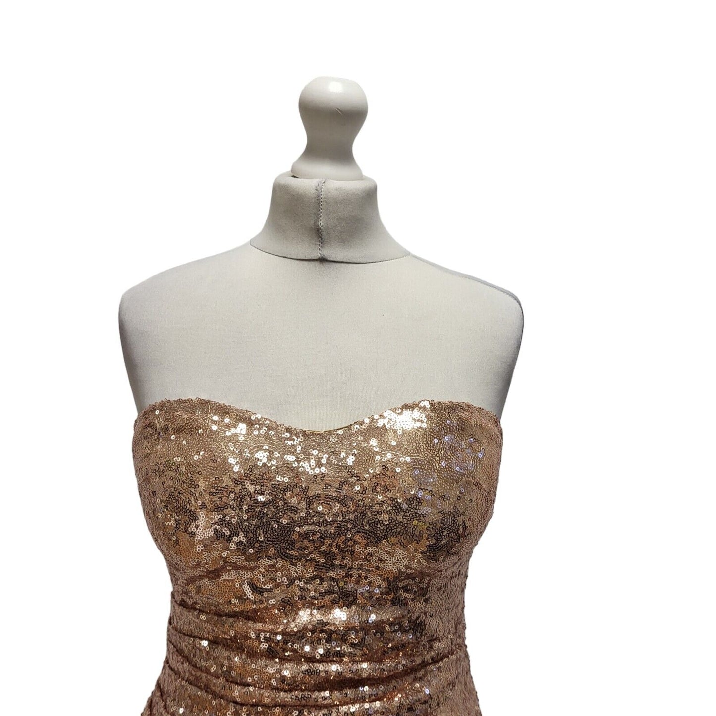 Goddiva Gold Evening Formal Dress Women's UK 8 BB403