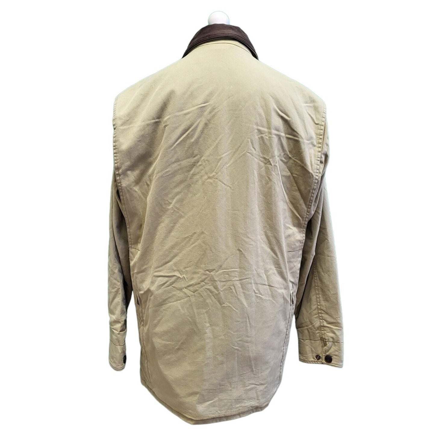 Barbour Fountaine Beige Zip Snap Fasten Collared Jacket Men's uk S H71