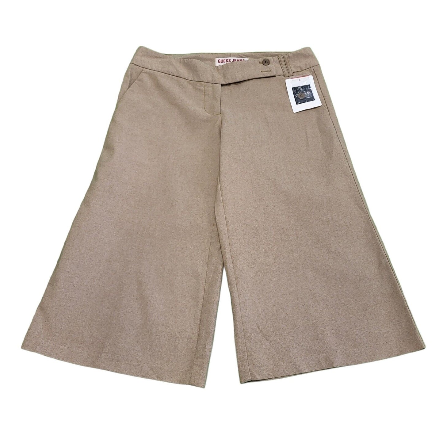 BNWT Guess Jeans Camel Cotton Dress Shorts Women's uk 10 W27-28 H672