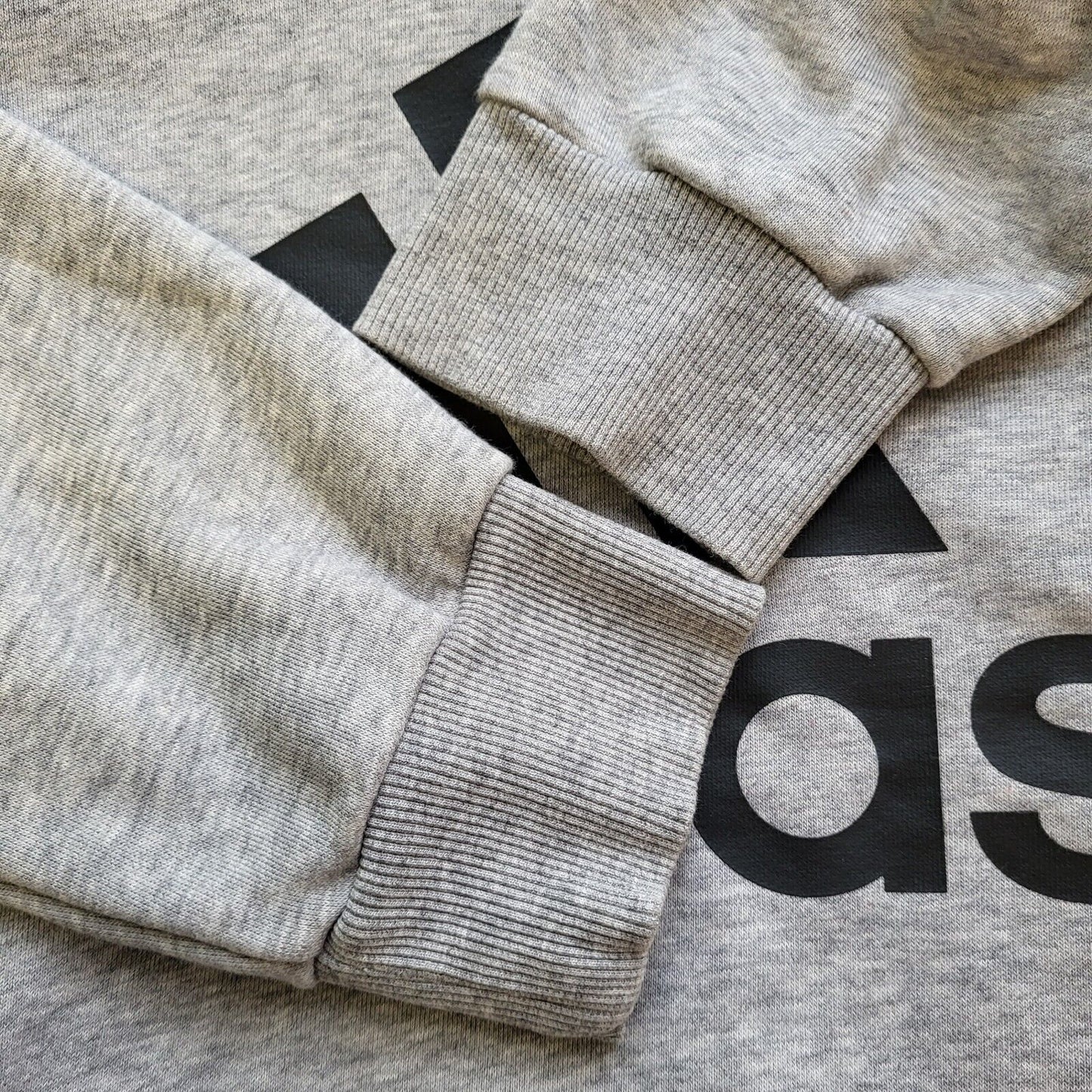 Adidas Grey Spell Out Retro Sports Drawstring Sweatshirt Hoodie Men's uk L G766