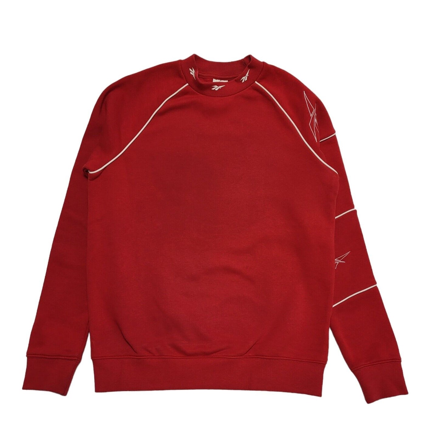 Reebok Red White Long Sleeve Cotton Sports Sweatshirt Men's Uk XS H680