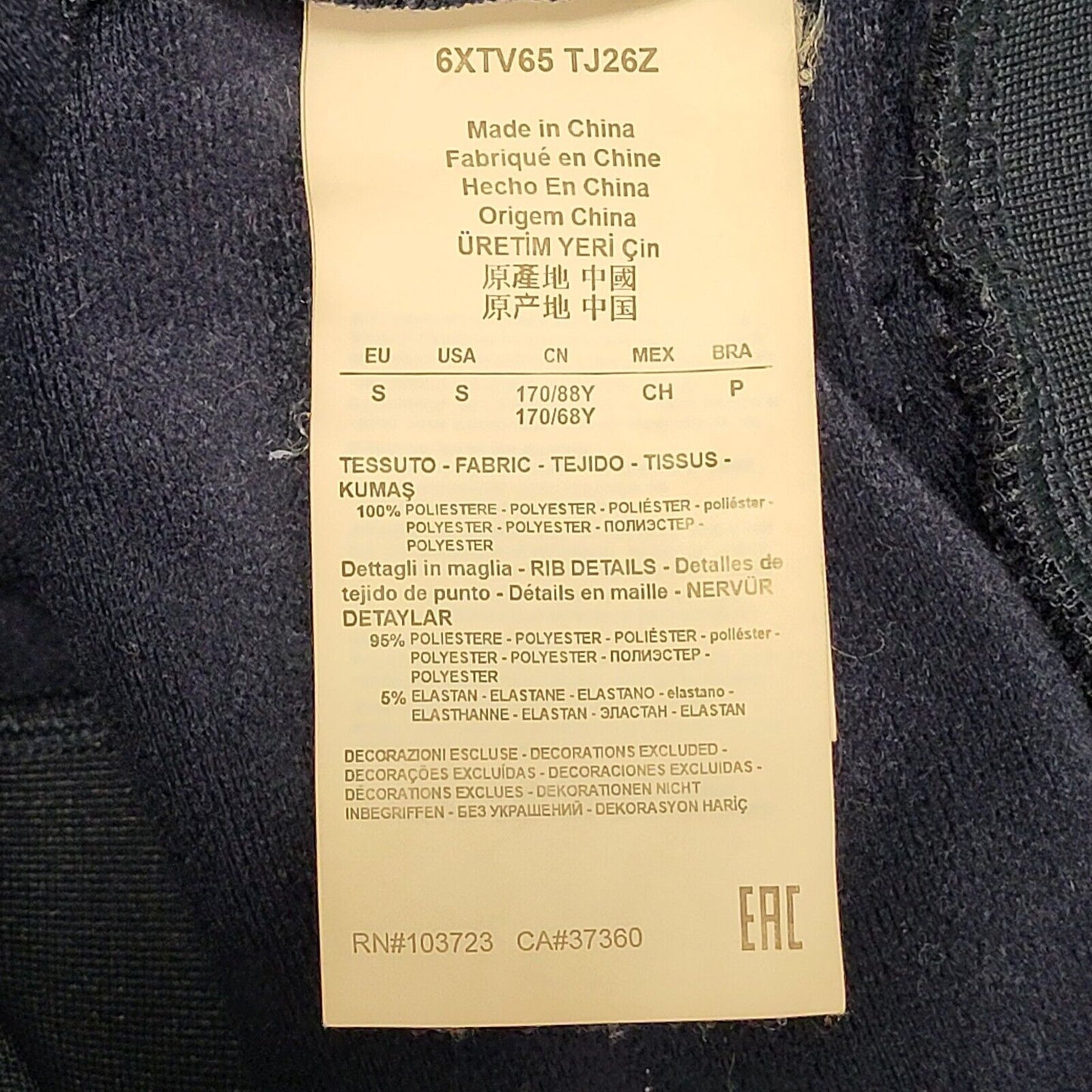 Emporio Armani EA7 Blue Skinny Tracksuit Bottoms Boys 16 years W28 L30 H191