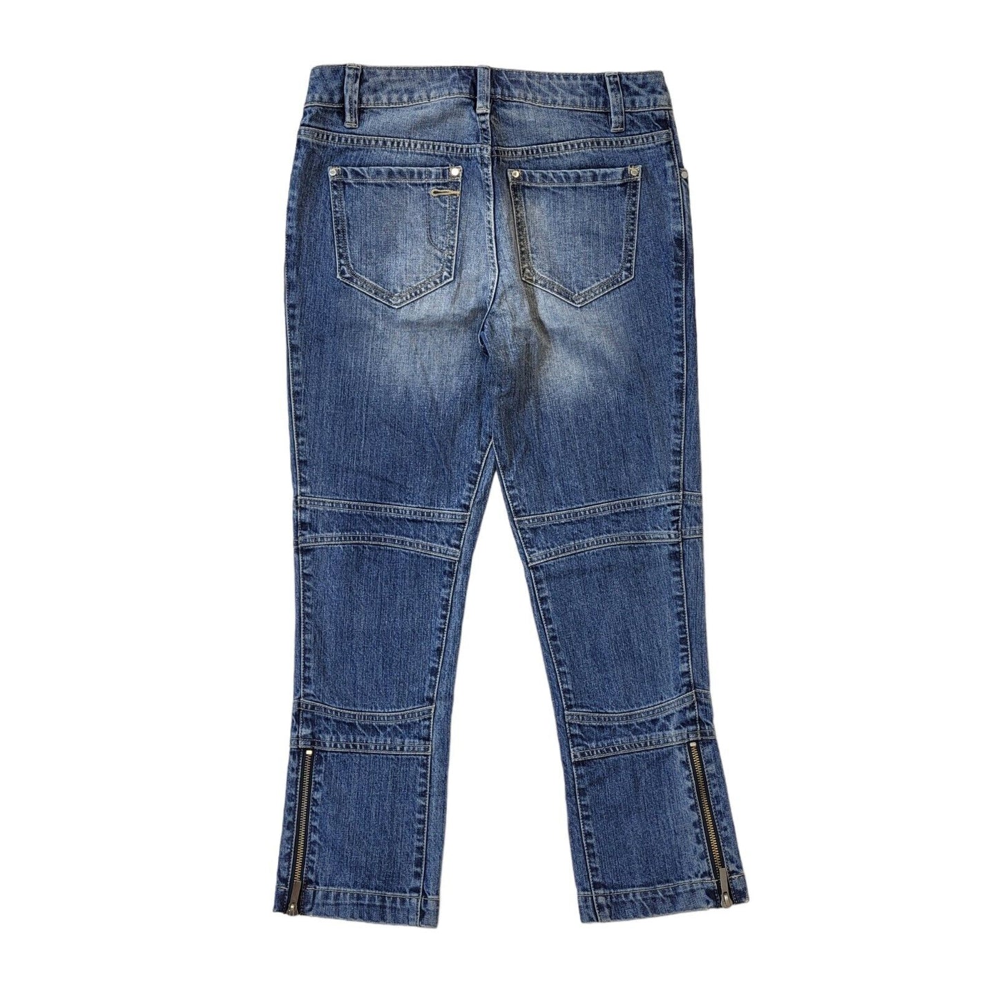 Karen Millen Faded Blue Straight 3/4 Denim Jeans UK Women's 8 W26 L25 G217