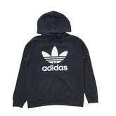 Adidas Black Spell Out Retro Long Sleeve Sweatshirt Men's Hoodie Uk M G936