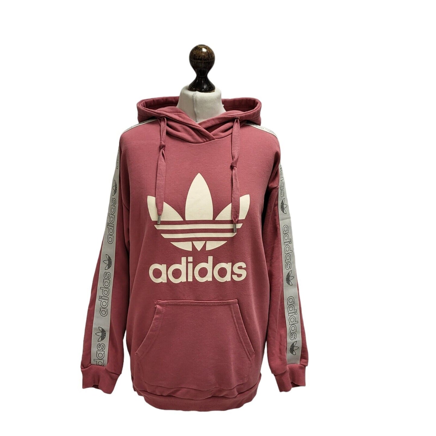 Adidas Sweatshirt Hoodie Drawstring Pink Uk Women's Size 10 G414