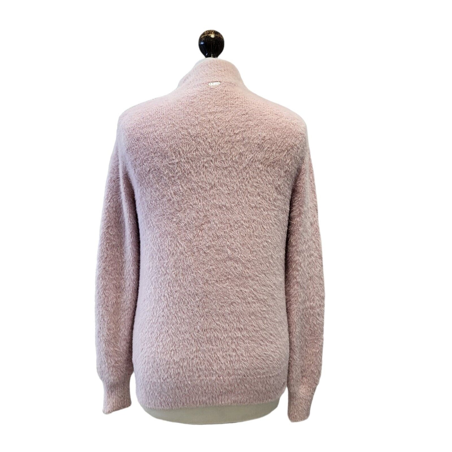 Guess Jumper Soft & Fluffy Pink High Neck Uk Women's Size S G422