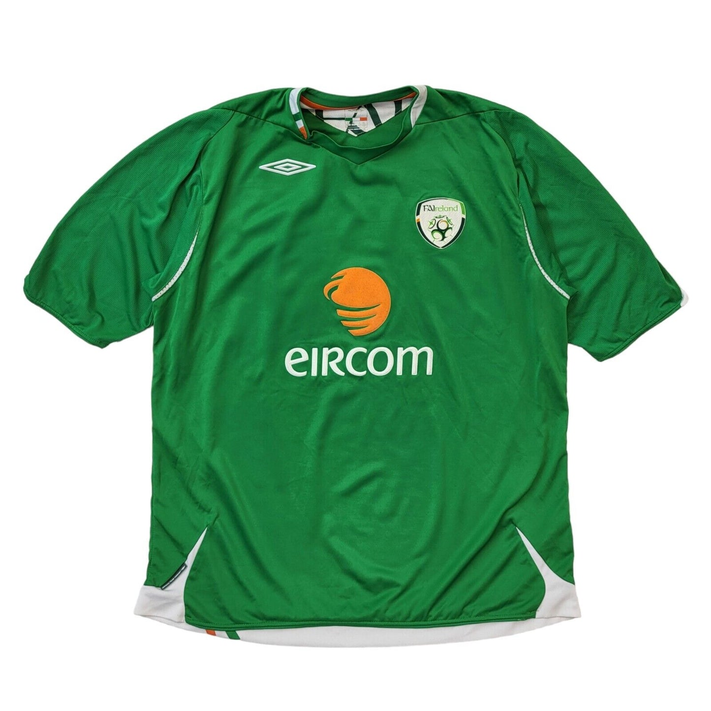 Umbro FA Ireland Green Eircom Football Shirt UK 2XL EU 58 G330