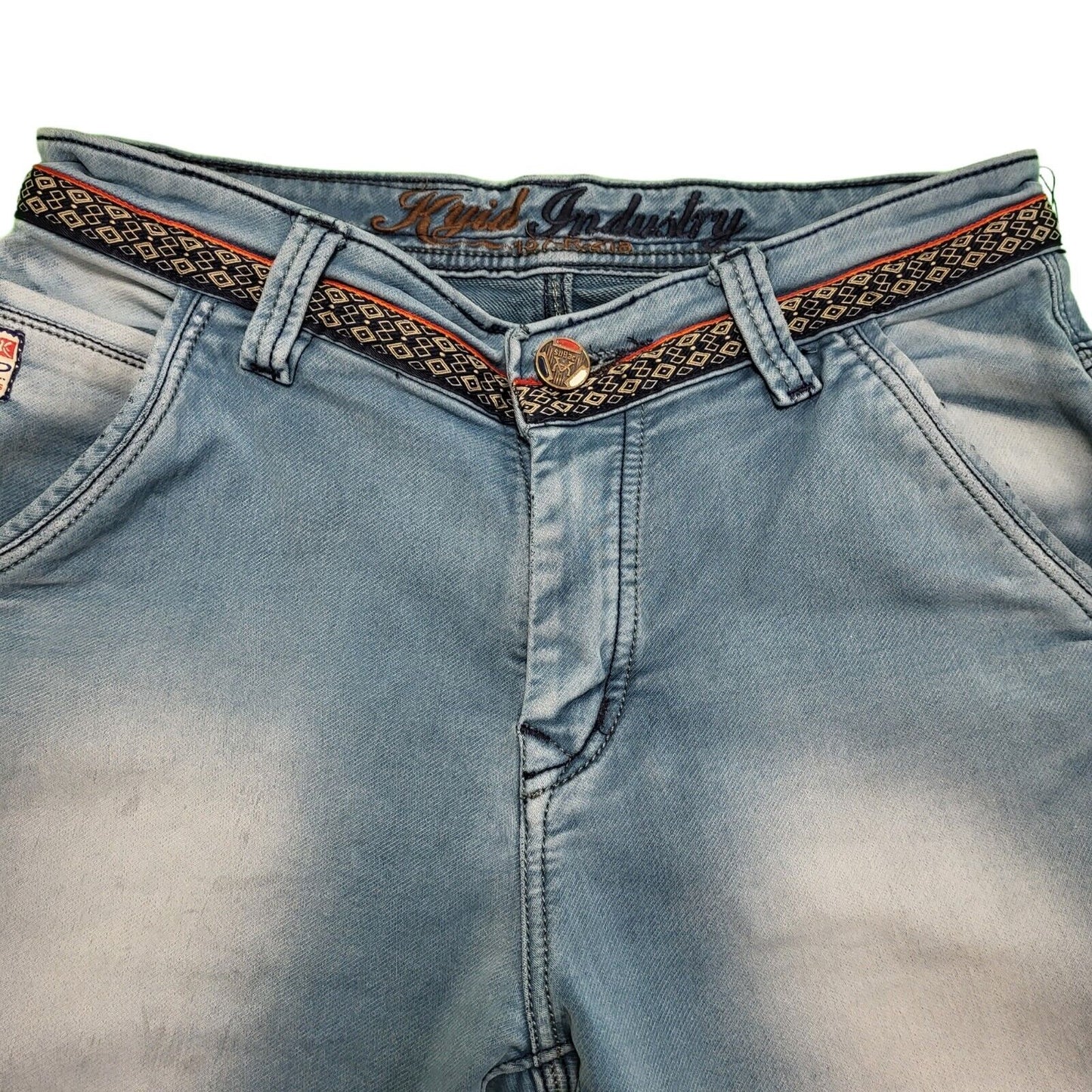 Kyid Faded Blue Skinny Rigid Denim Jeans Women's uk L W30 L32 H655