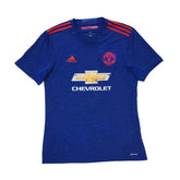 Adidas Blue Slim Fit Manchester Utd Chevrolet Football Top Men's uk L G908