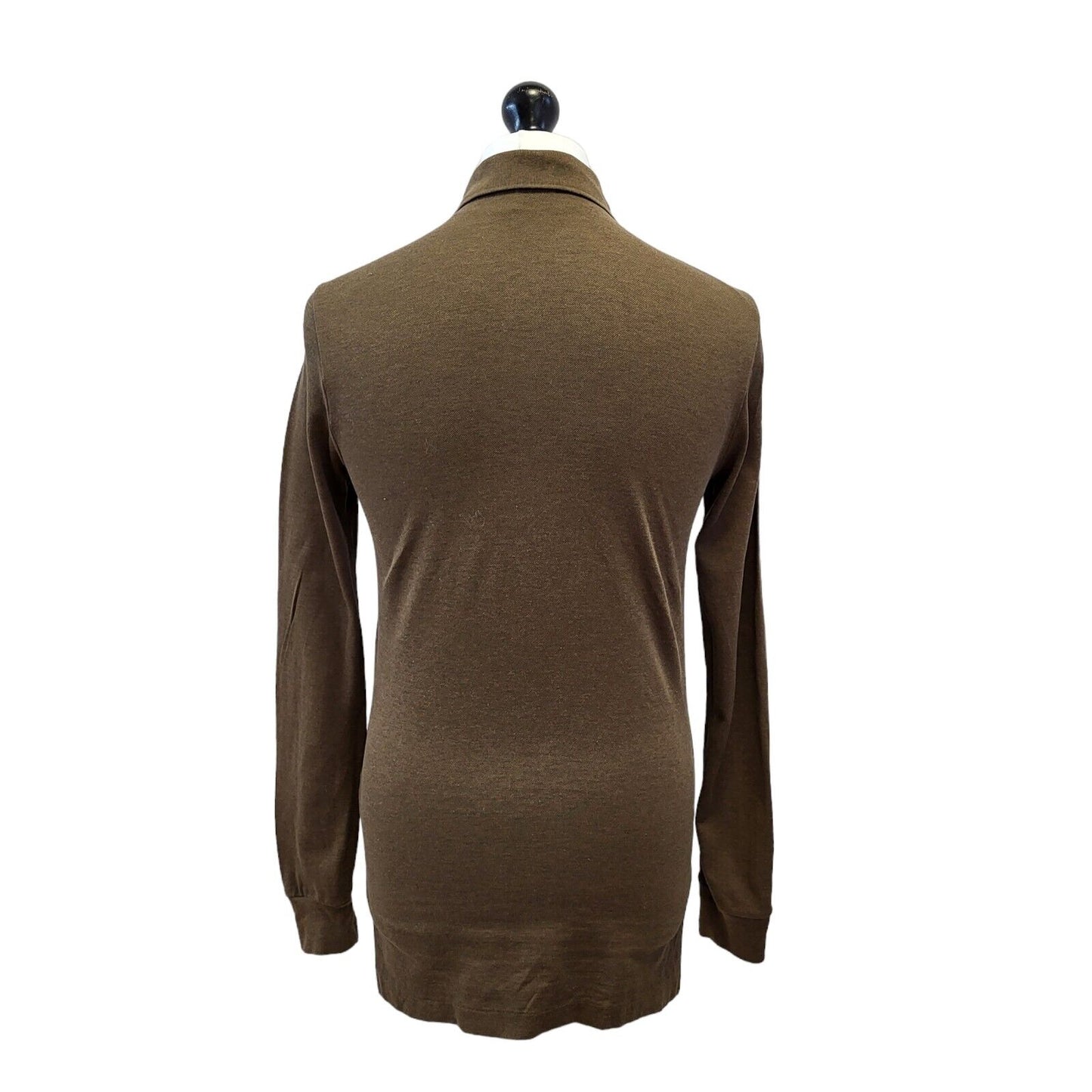 Polo Ralph Lauren Brown Long Sleeve Polo Top Mens Uk S EU 48 G345
