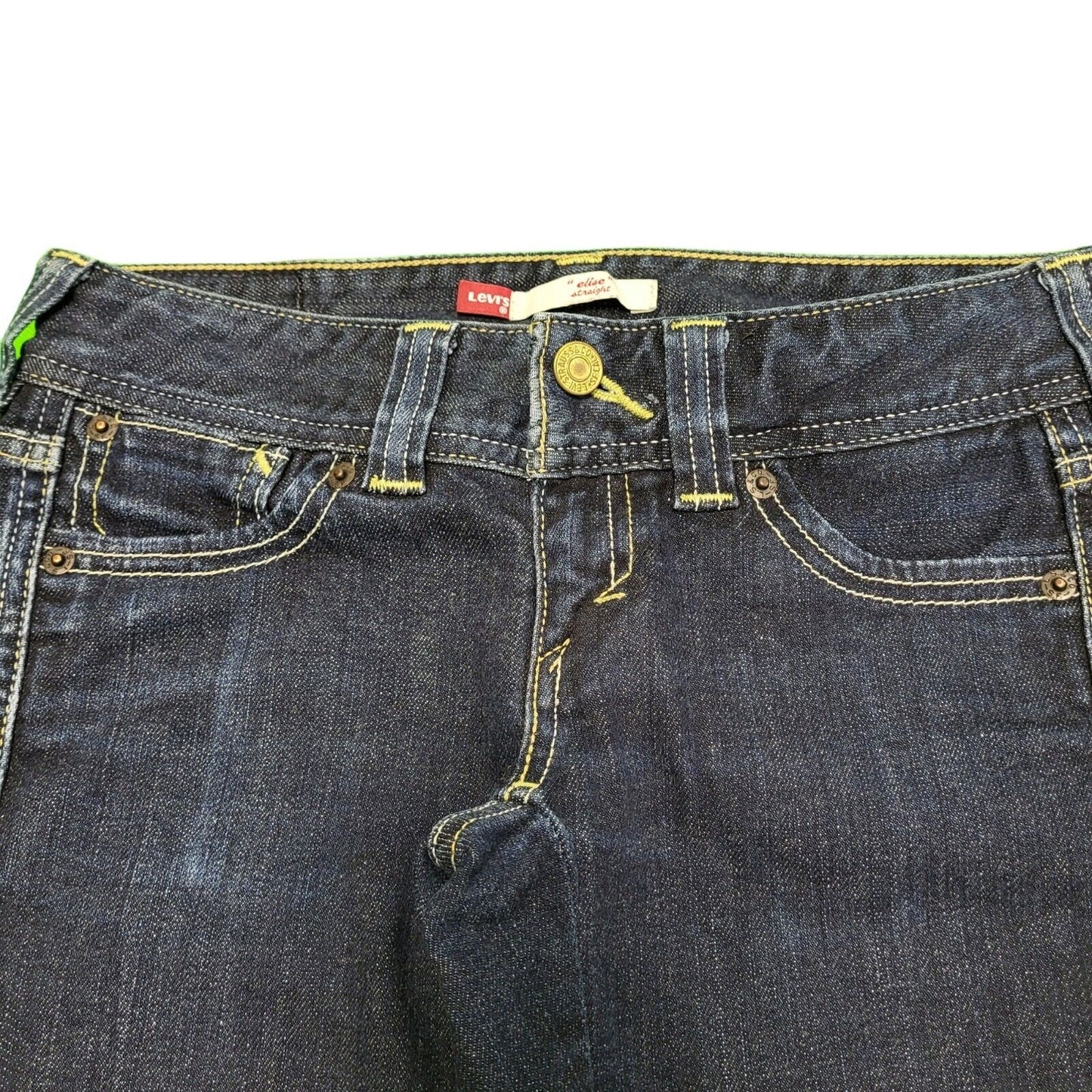 Levi's Elise Dark Blue Straight Slim Denim Jeans Women's uk S W25 L27 H662