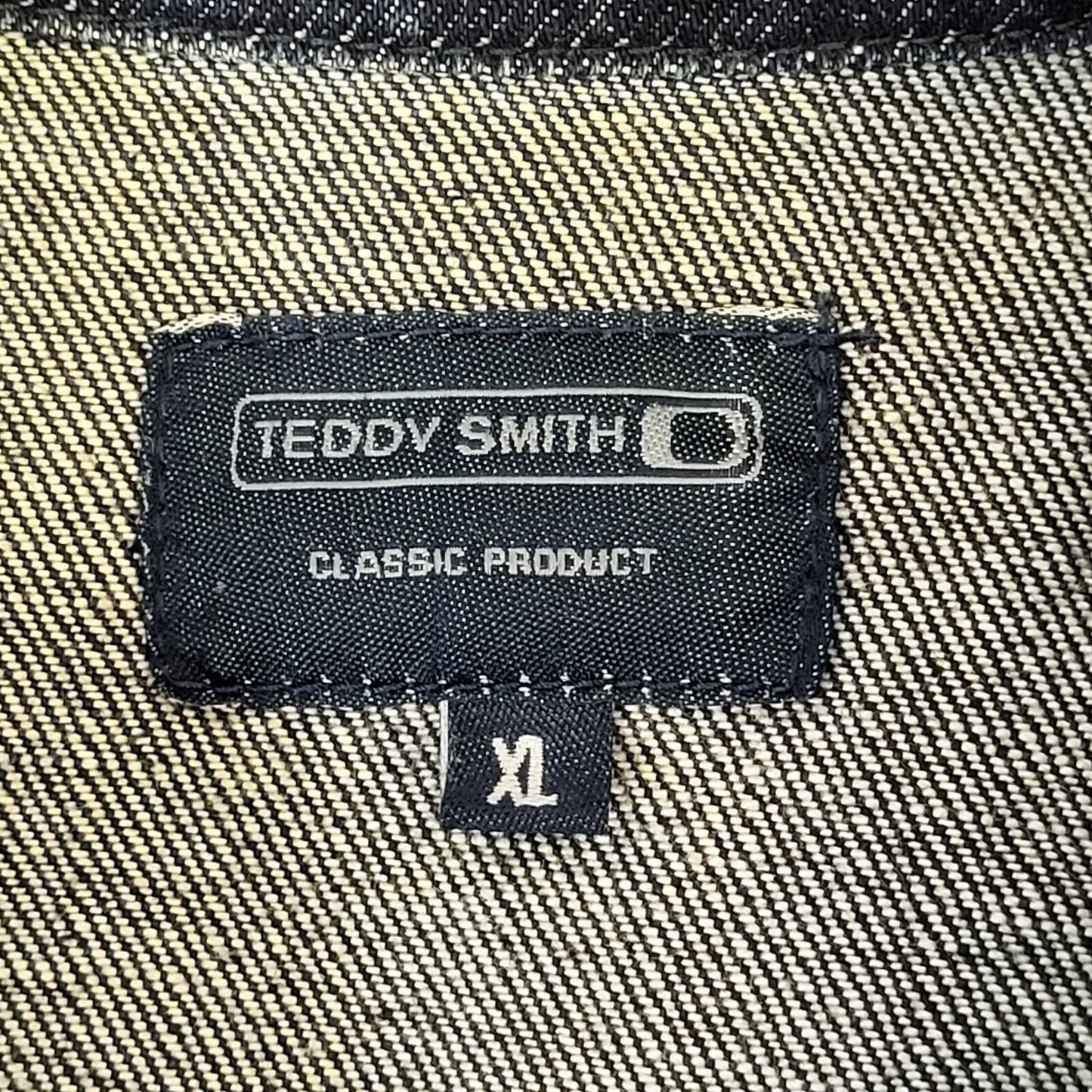 Teddy Smith Dark Blue Button-Up Denim Jacket Uk Men's XL Eu 56 G310